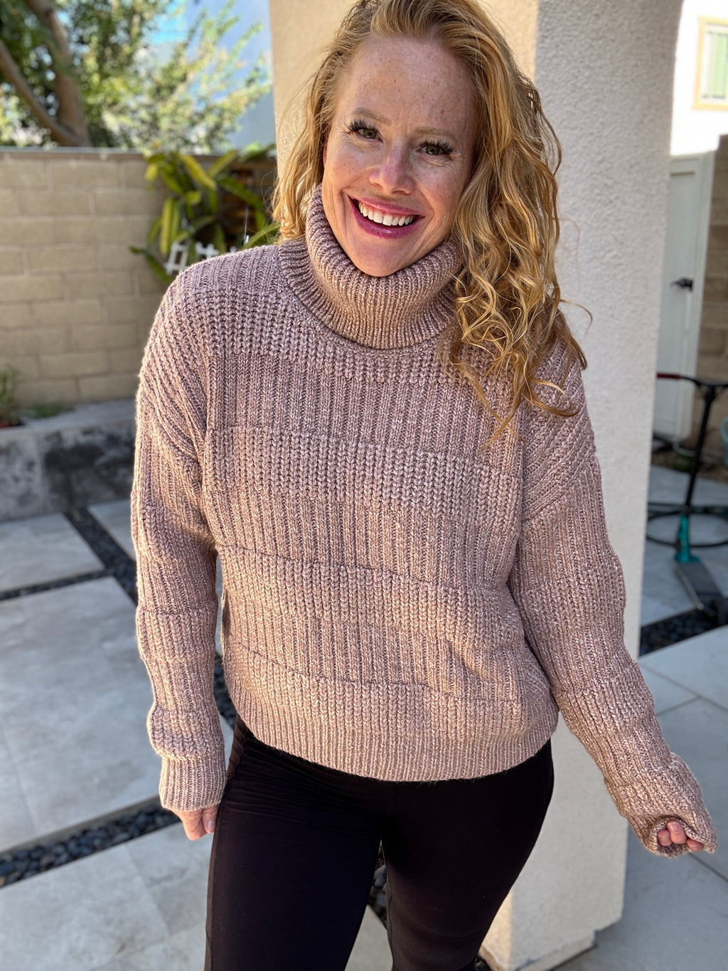 Leaves are Falling Cowl Neck Sweater