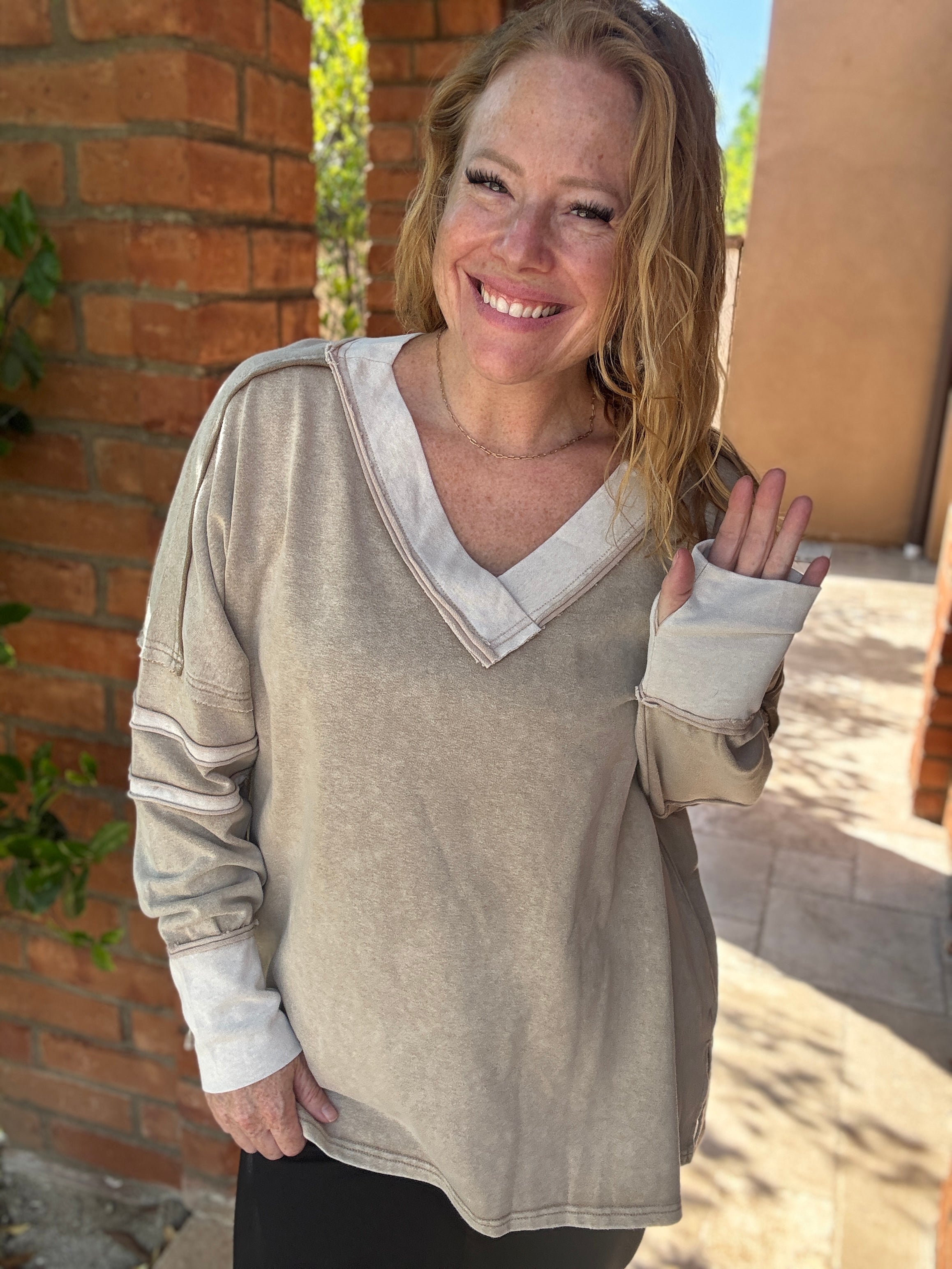 V-neck Long Sleeve by White Birch