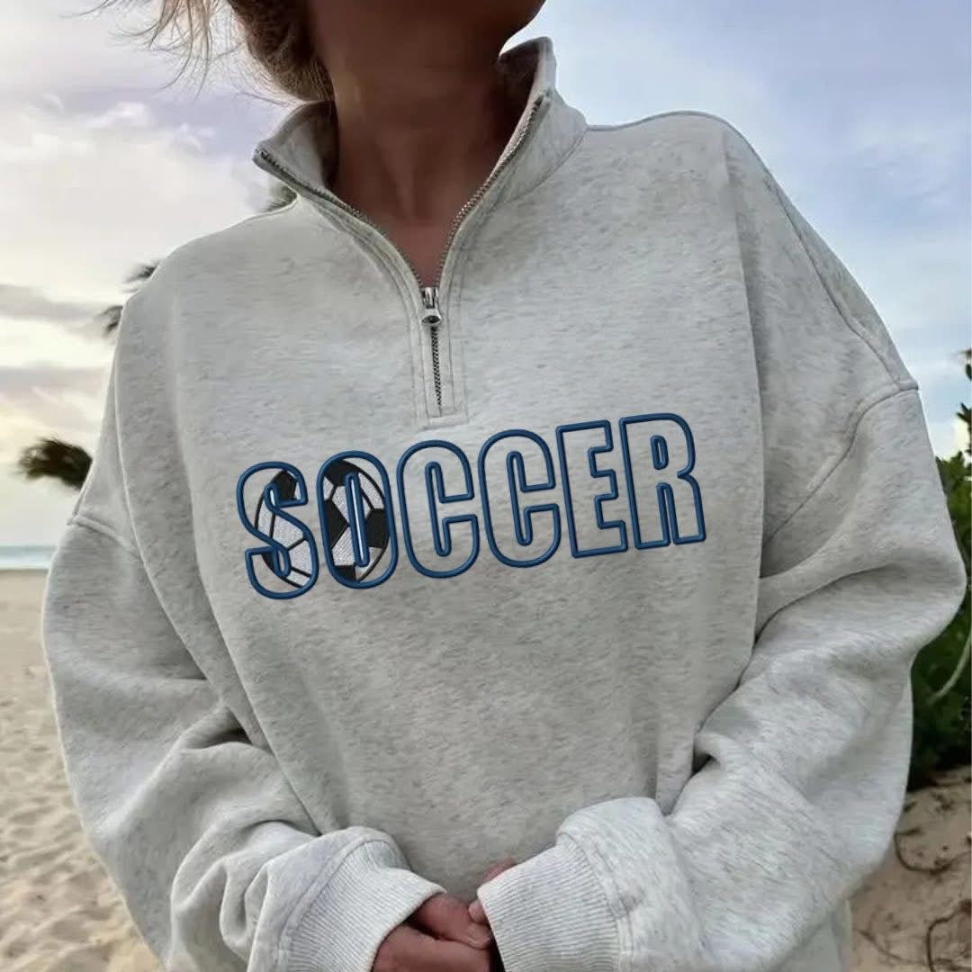 Embroidered Sports 1/2 Zip