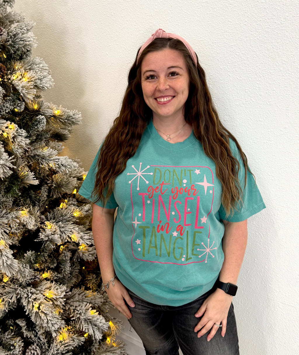 Tinsel Tangled Short or Long Sleeve Graphic Tee