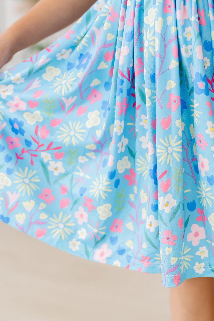 Springtime Splendor Flutter Sleeve Twirl Dress