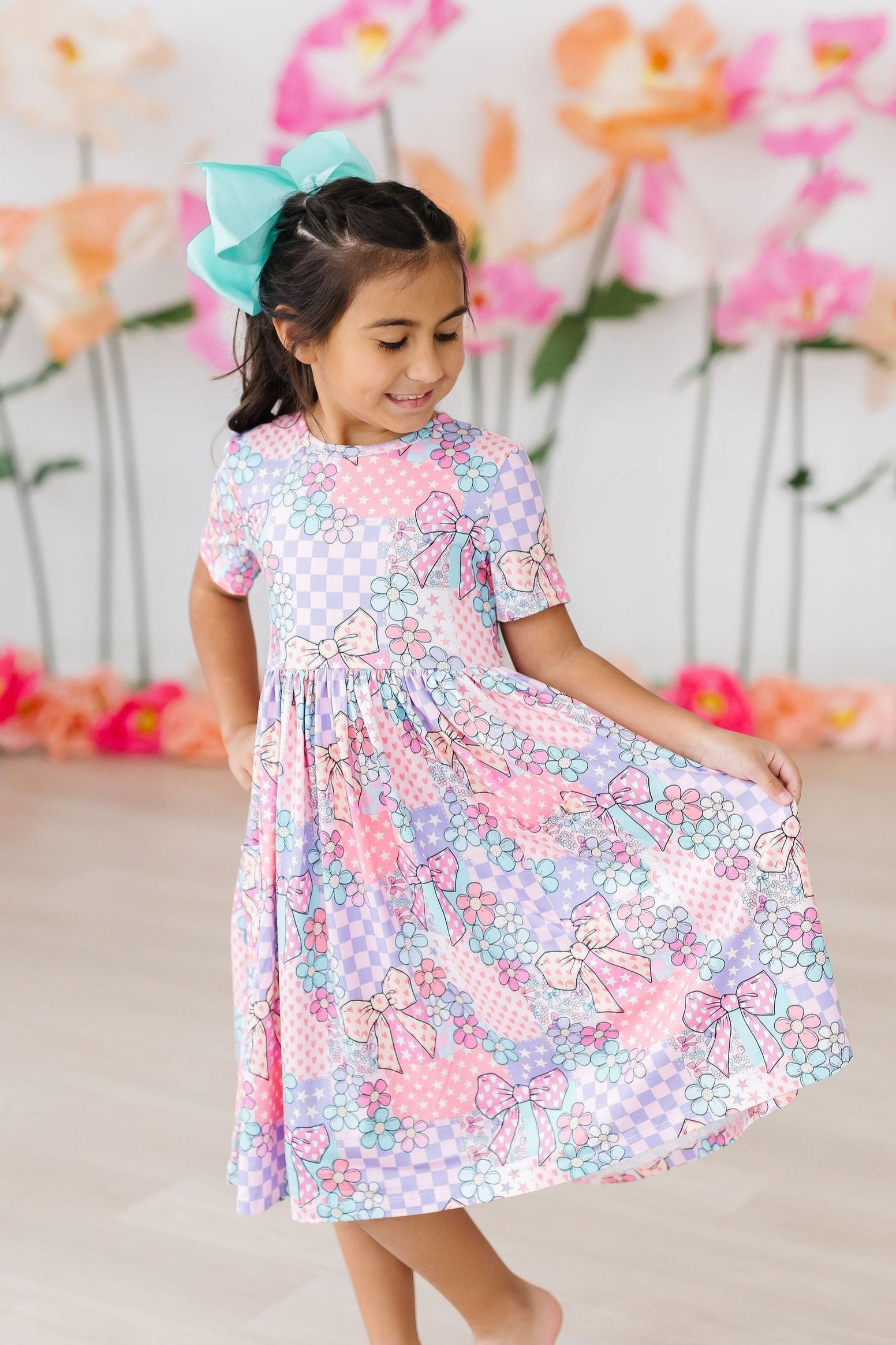 Patchwork Princess S/S Pocket Twirl Dress