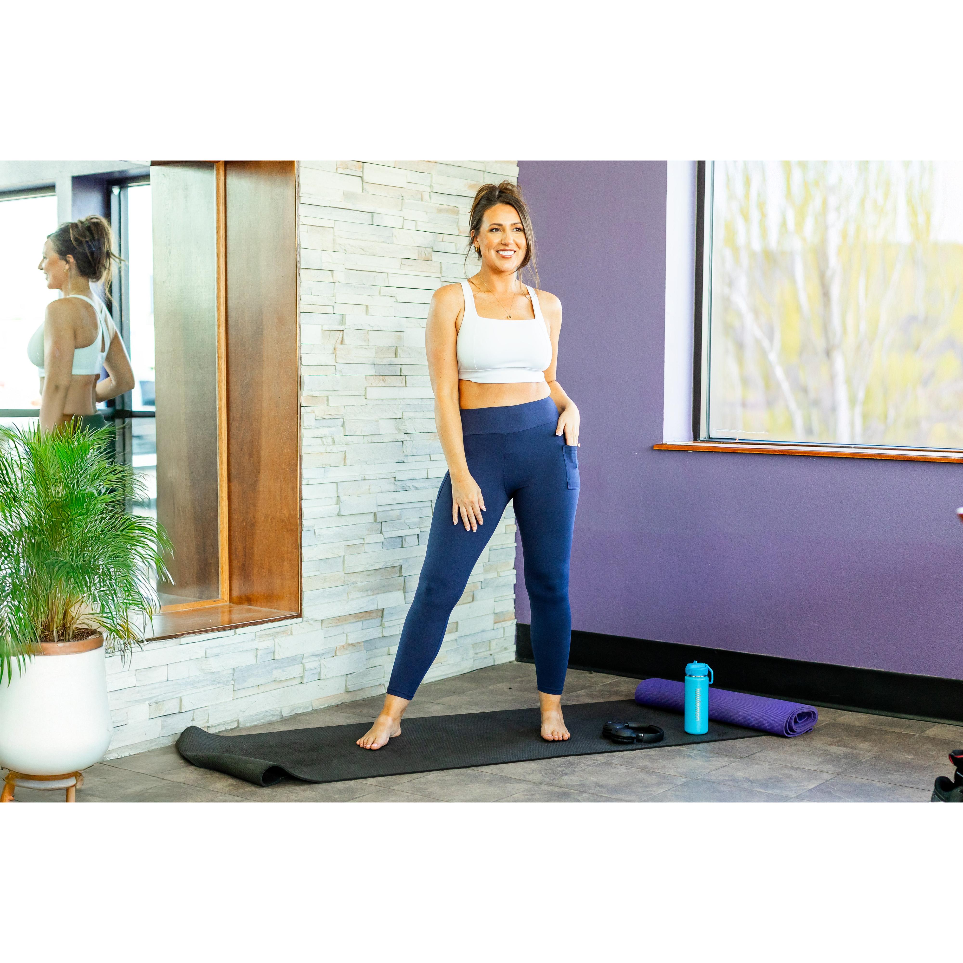 The Riley - 7/8 Ankle Length NAVY Leggings with Pockets*