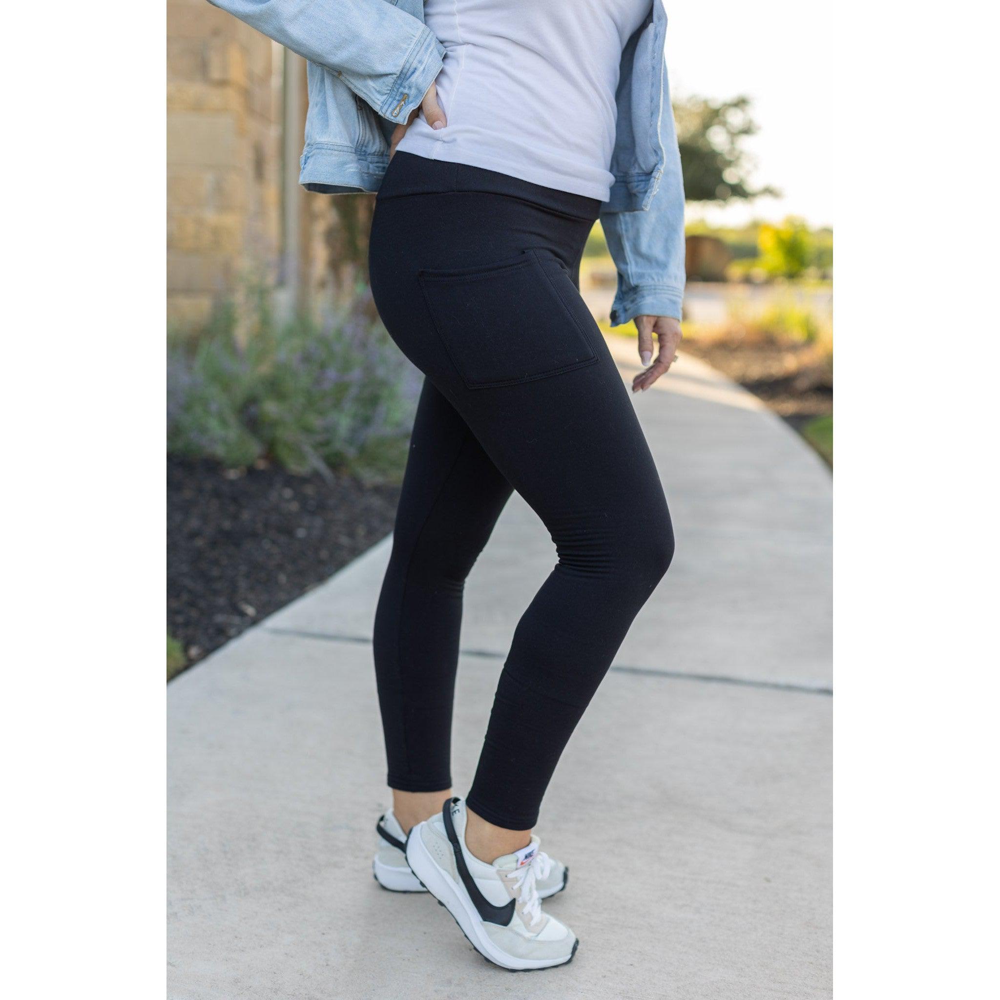 BLACK FULL-LENGTH Leggings with POCKET - Luxe Leggings by Julia Rose®