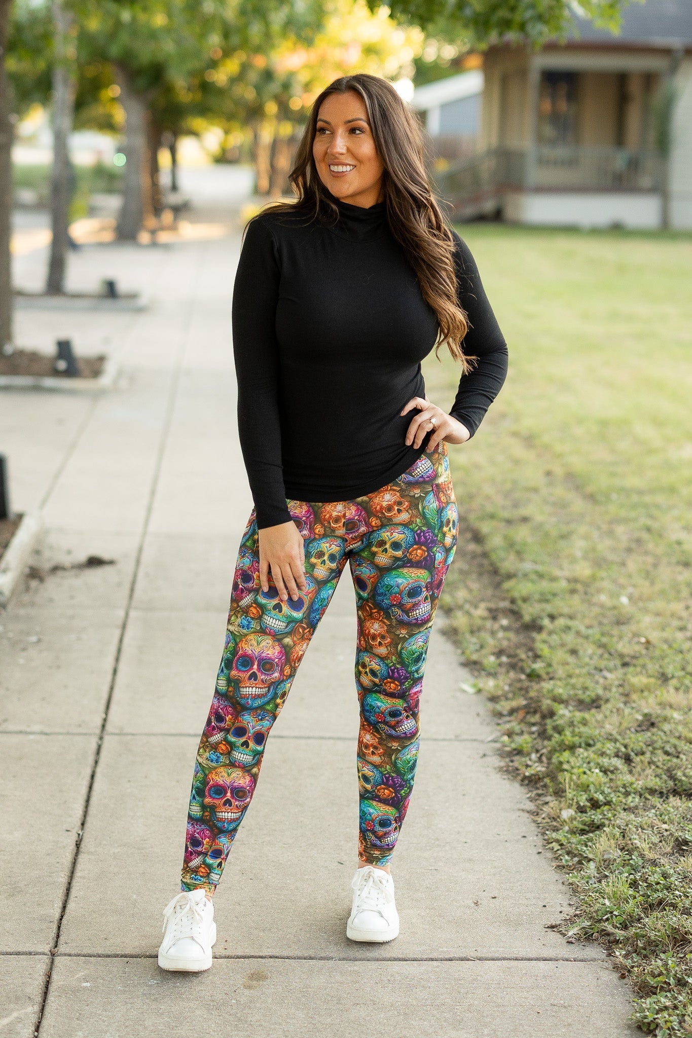 The Piper - Paisley Skull Leggings*