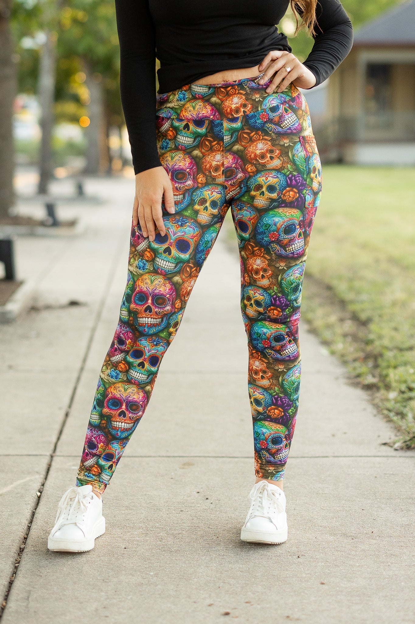 The Piper - Paisley Skull Leggings*