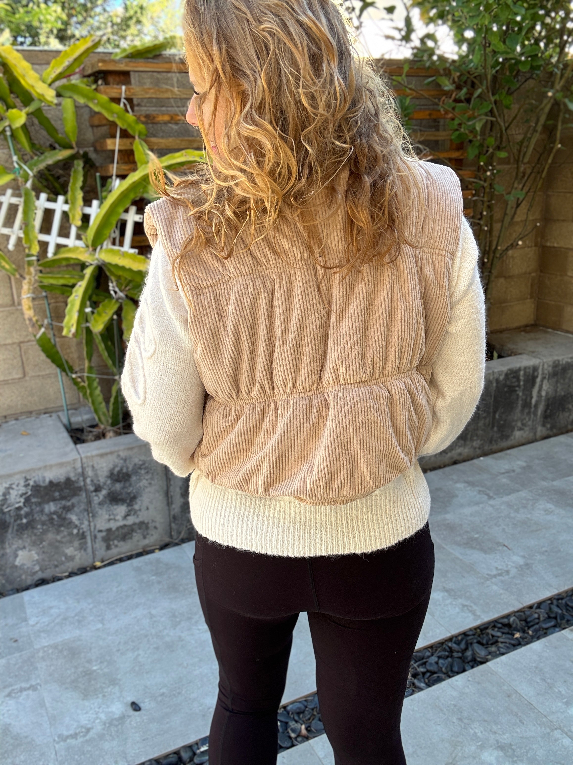 Curduroy Cutie Zip Vest