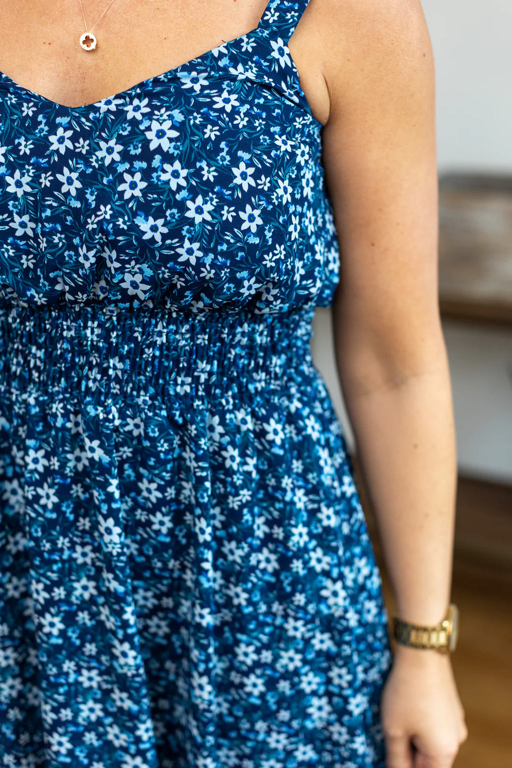 Cassidy Midi Dress - Blue Mix