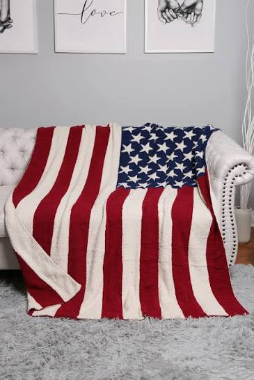 American Flag Comfy Luxe Blanket