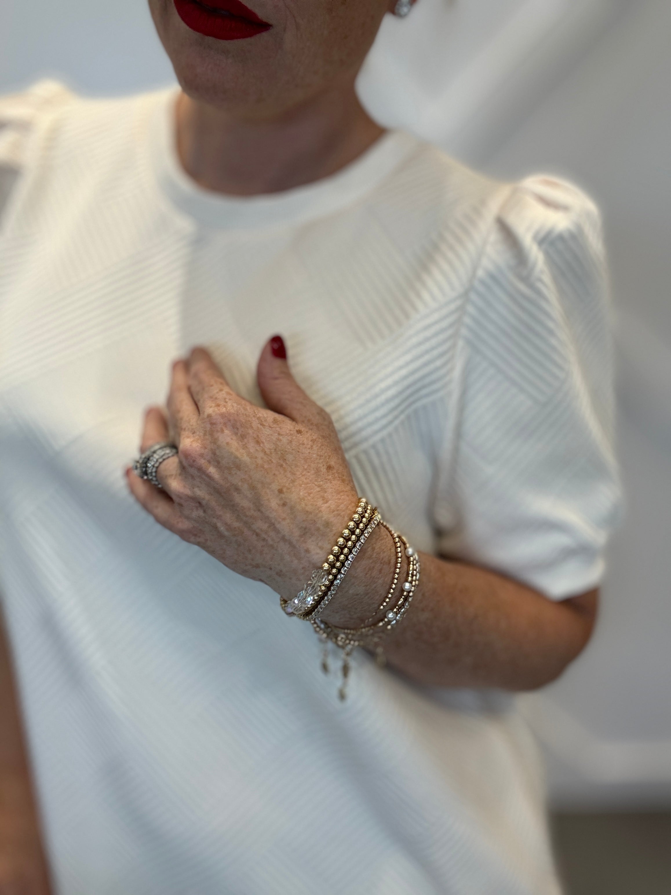 Across Town Puff Sleeve Quilted Dress