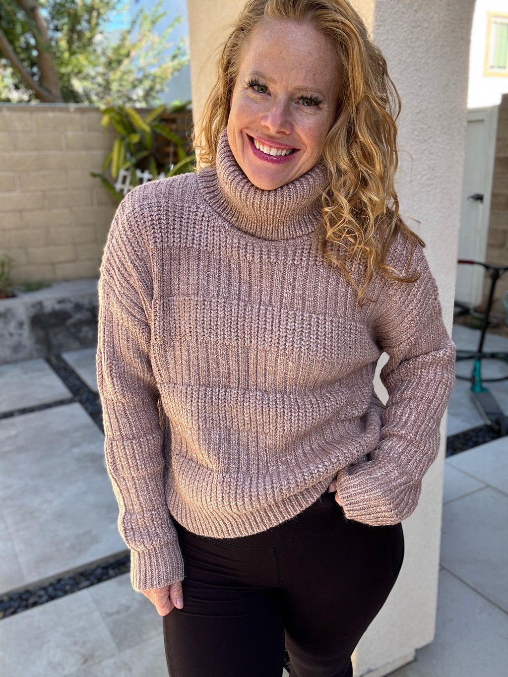 Leaves are Falling Cowl Neck Sweater