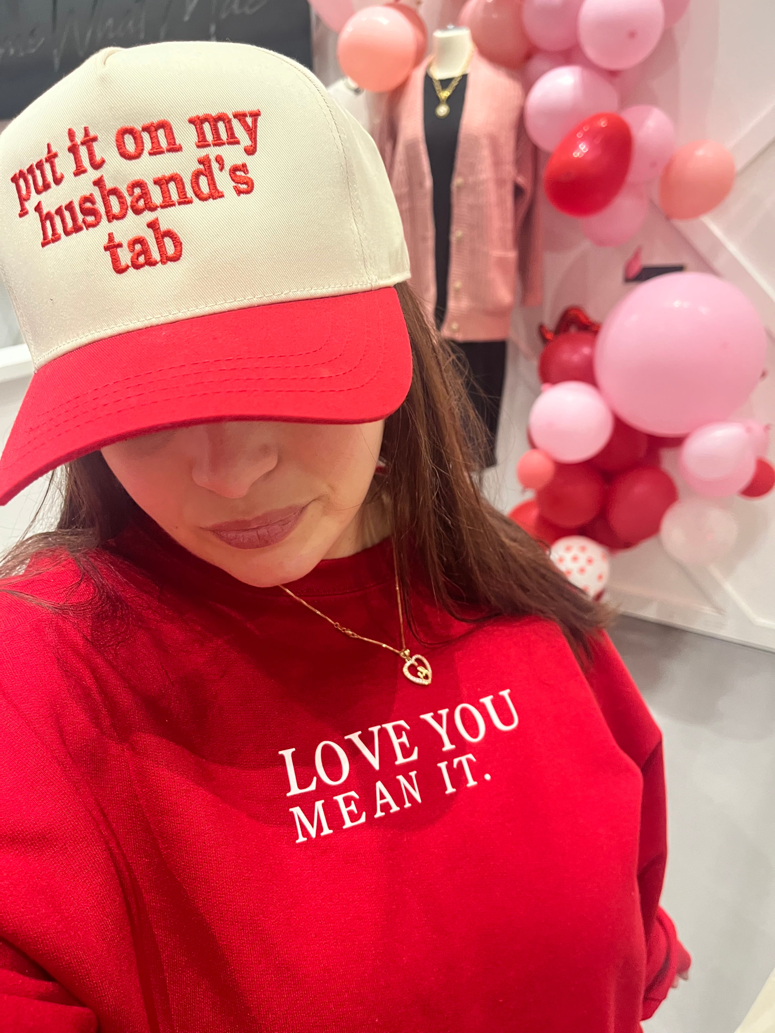 Put it on my Husbands Tab Hat