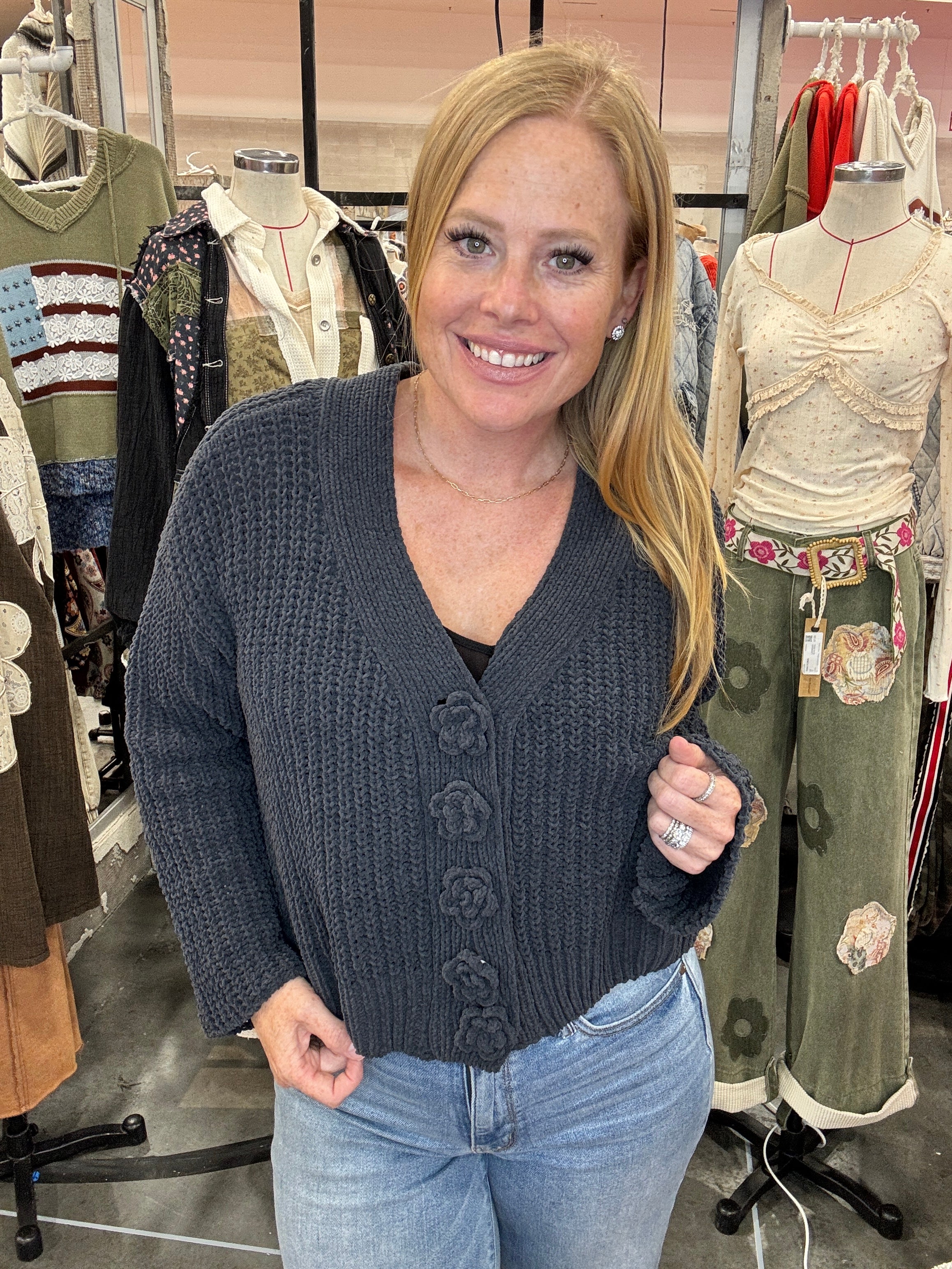 Roses Cardigan by POL in 3 Colors