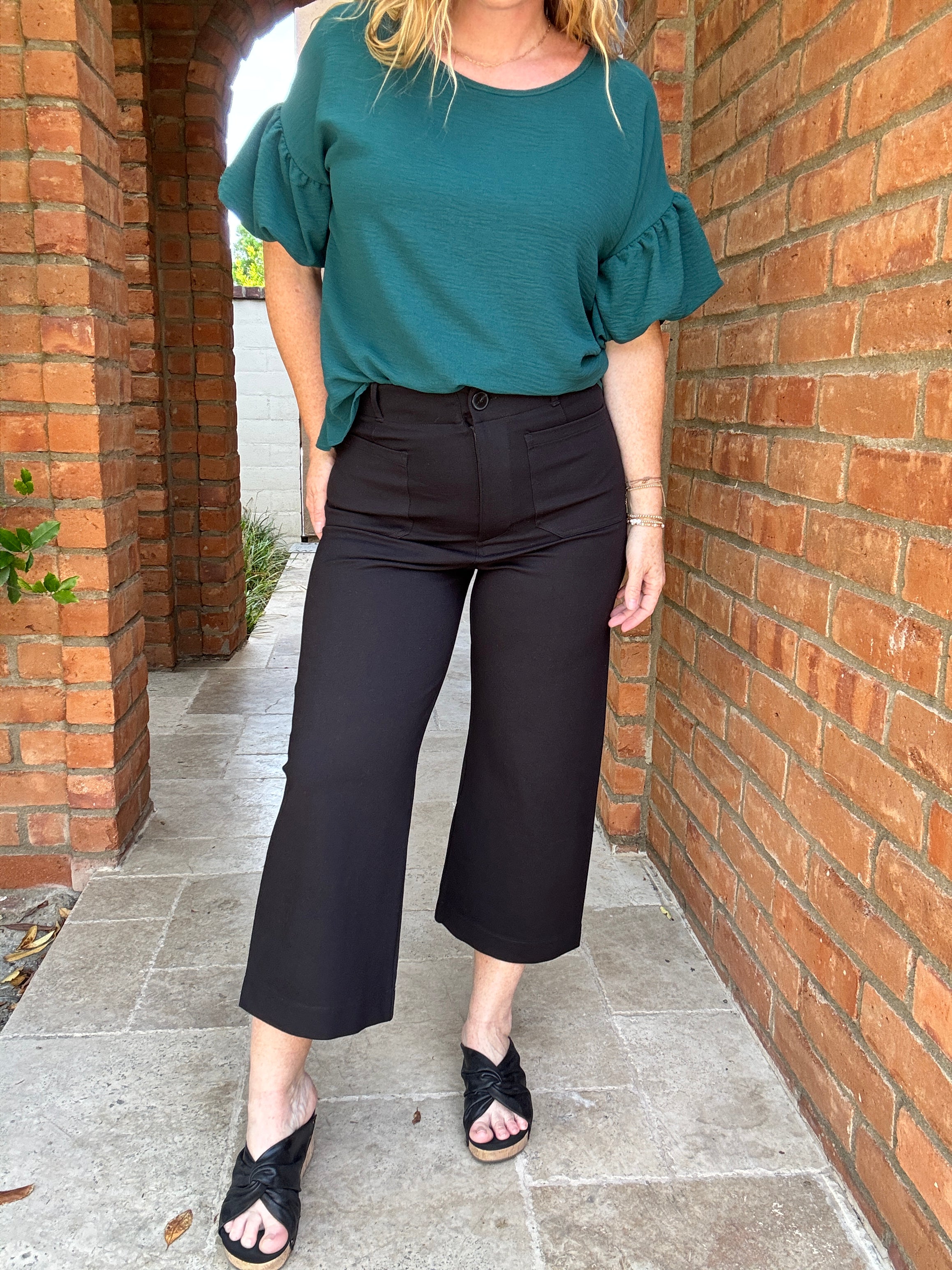 High waist Black Pant by White Birch