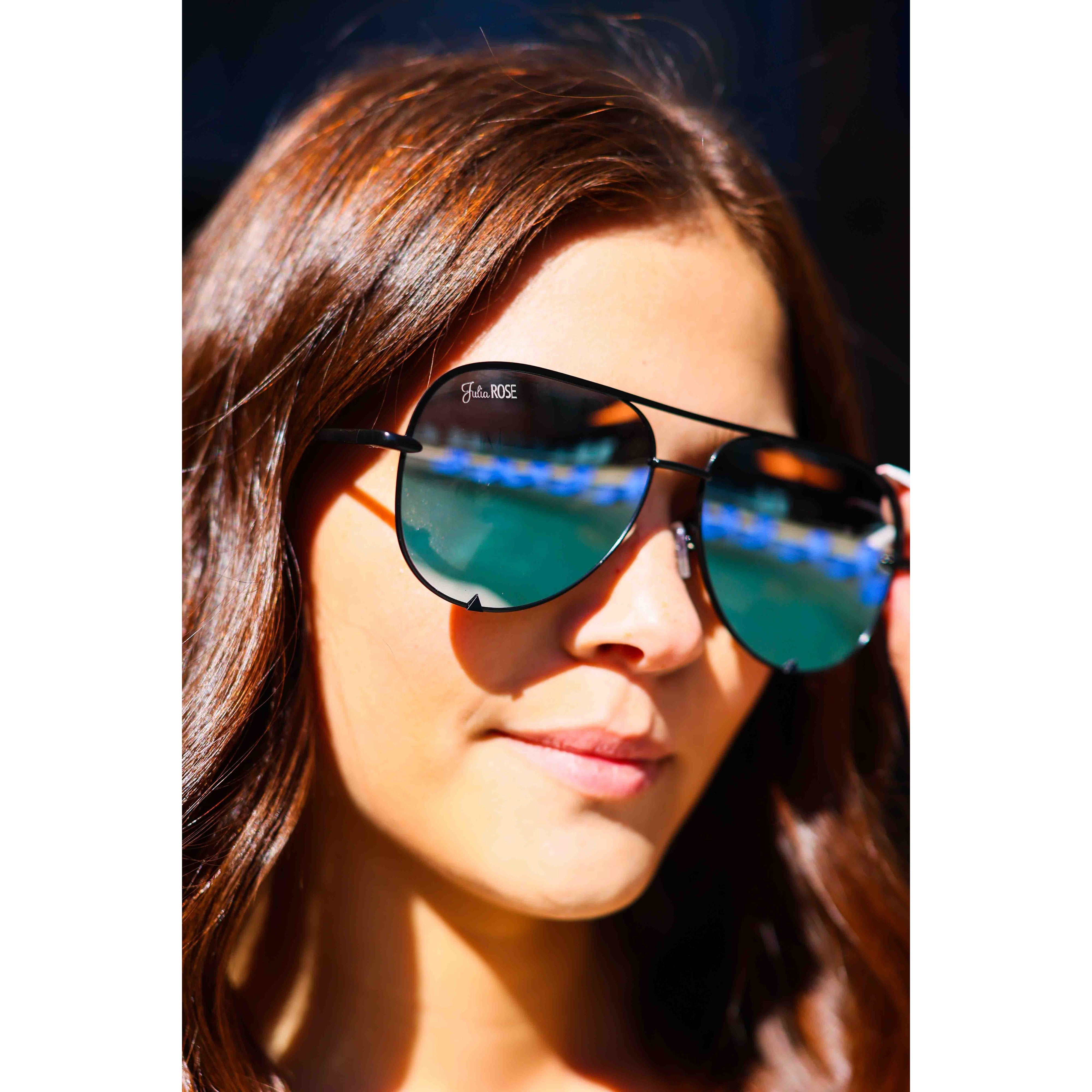 The Black/Silver Kay - High Quality Unisex Aviator Sunglasses*