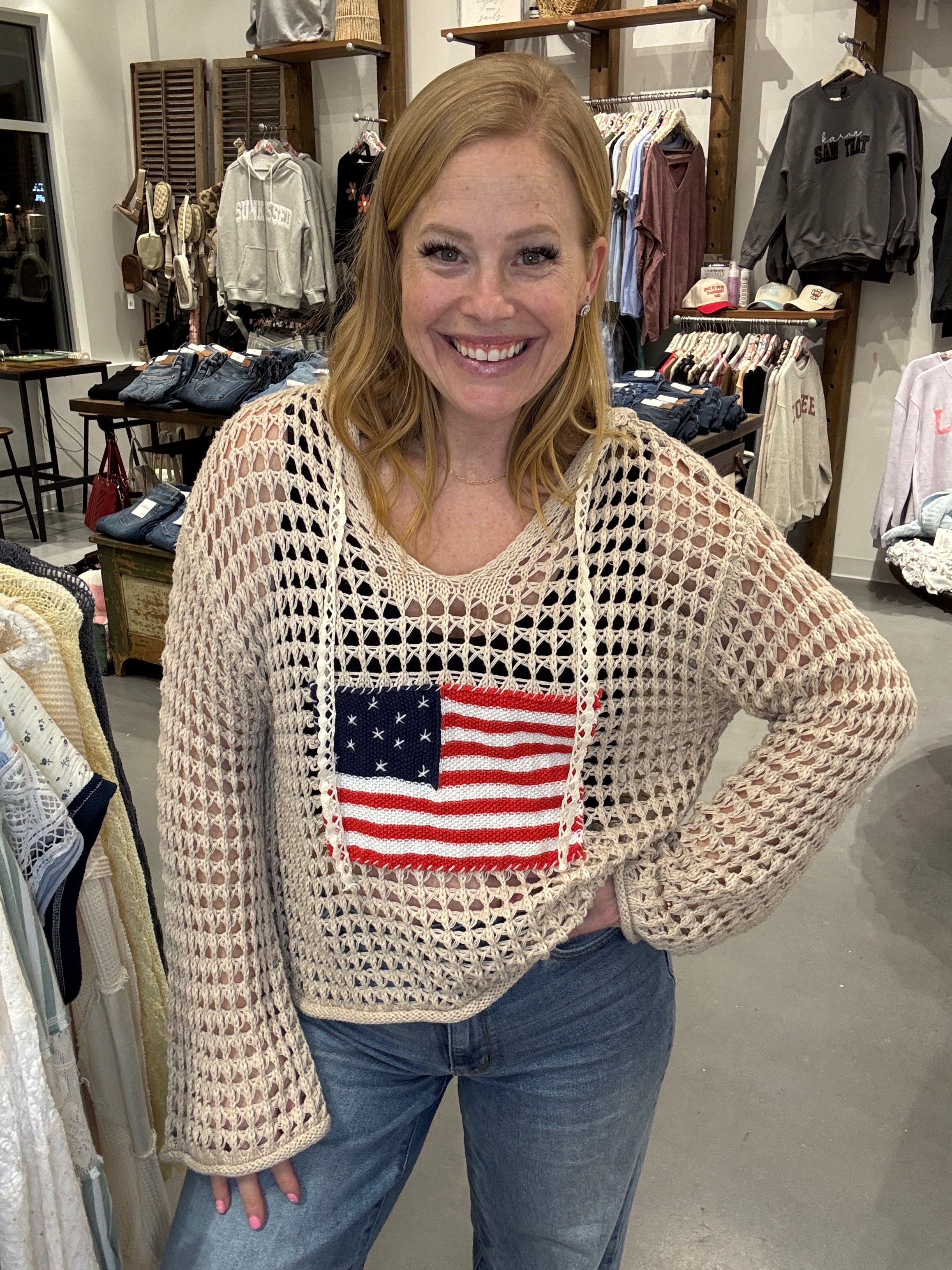 American Flag Sweater by POL