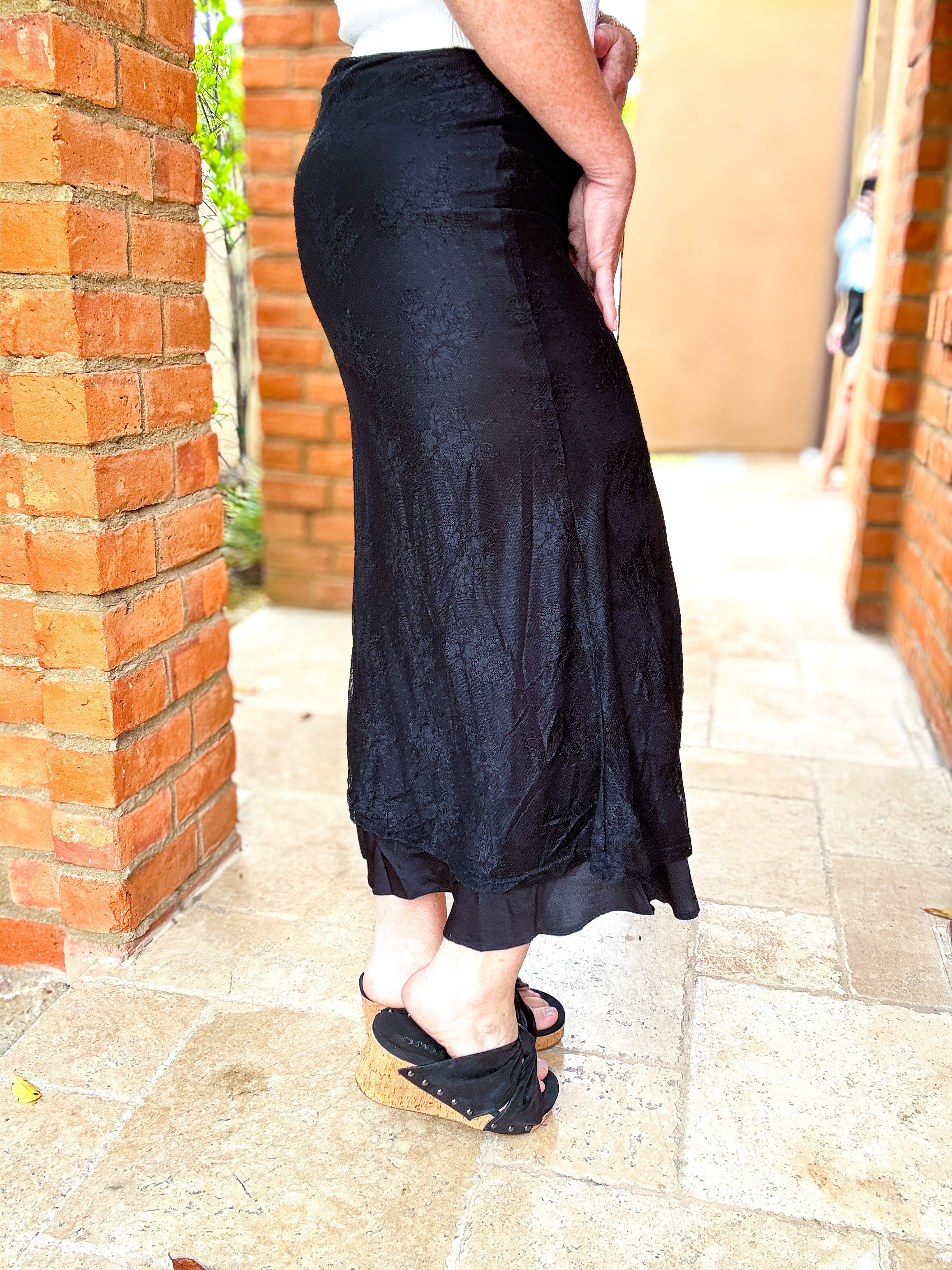 Midnight Line Midi Skirt by White Birch