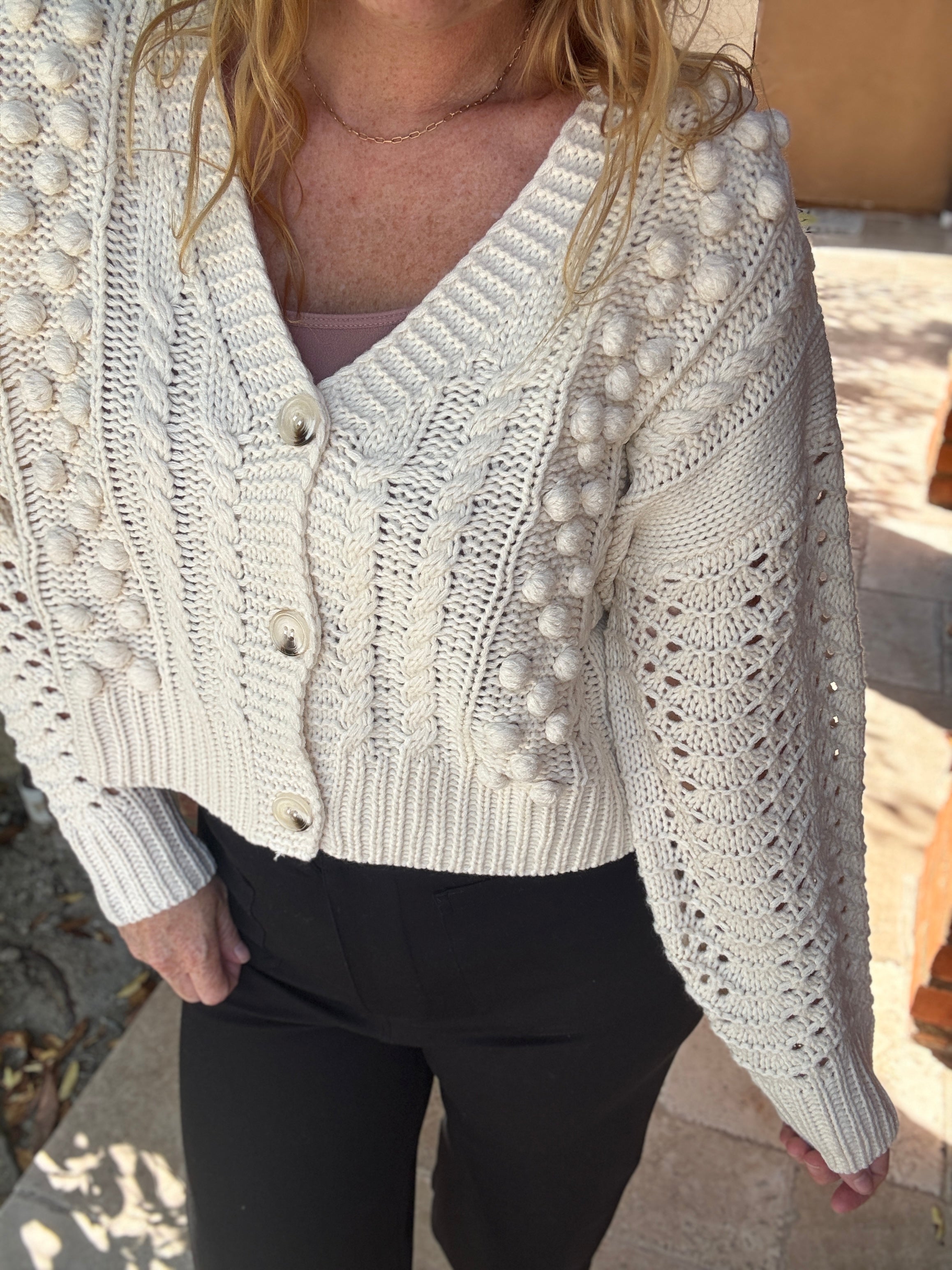Button Down knit top by White Birch