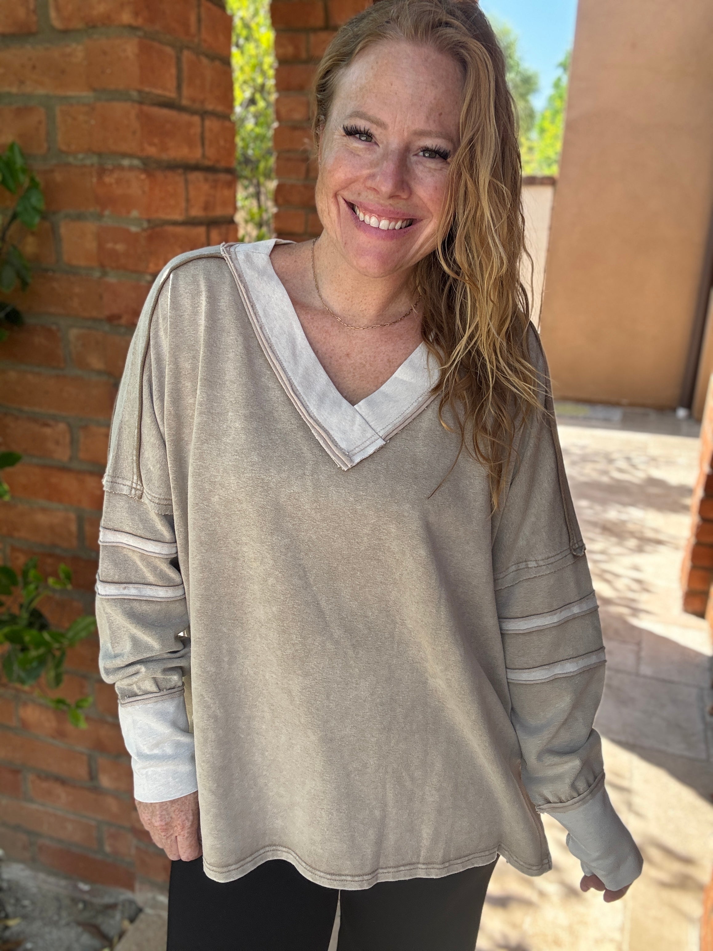 V-neck Long Sleeve by White Birch