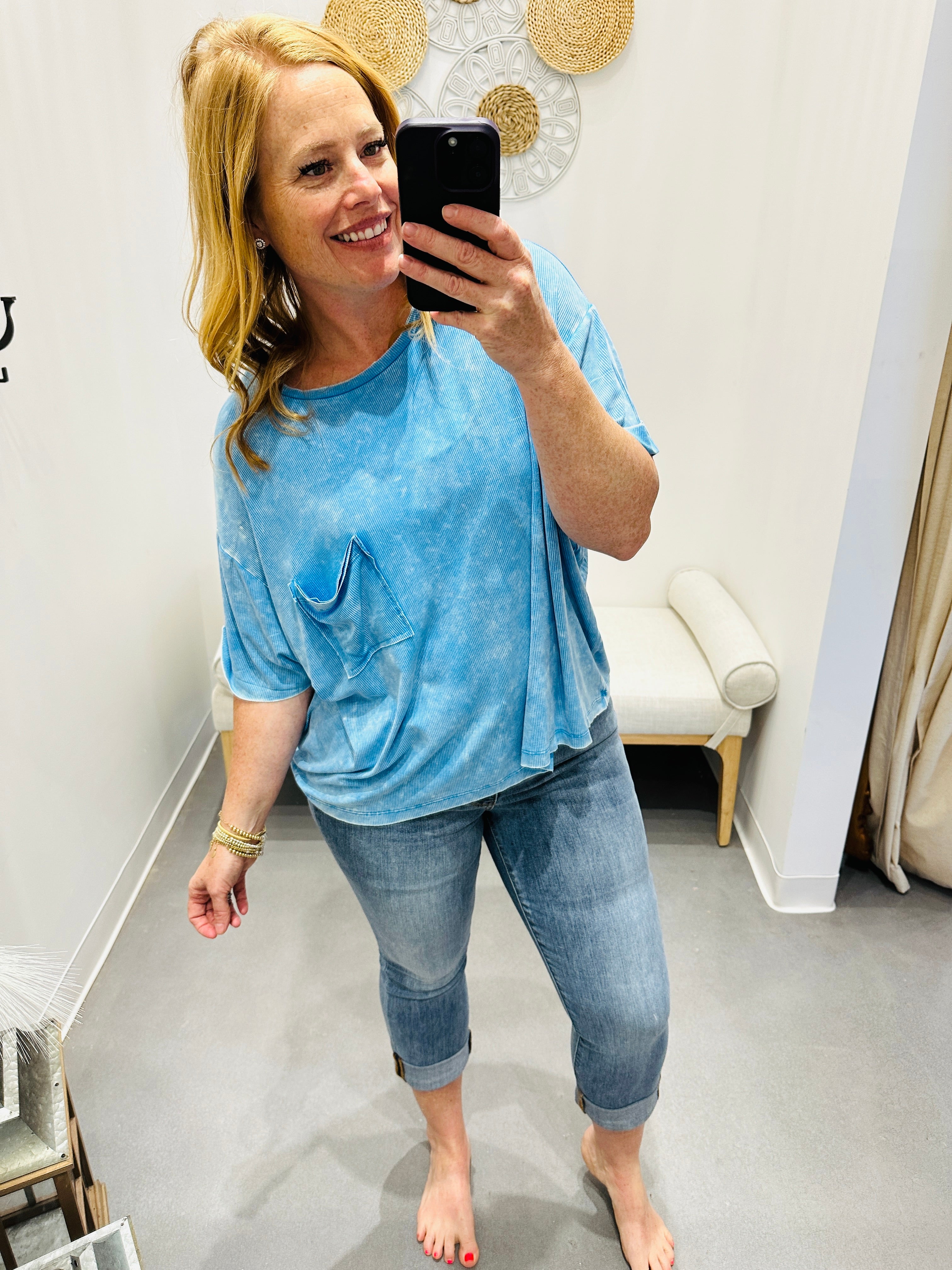 Laura Mid Rise Cuffed Skinny Capri Jeans