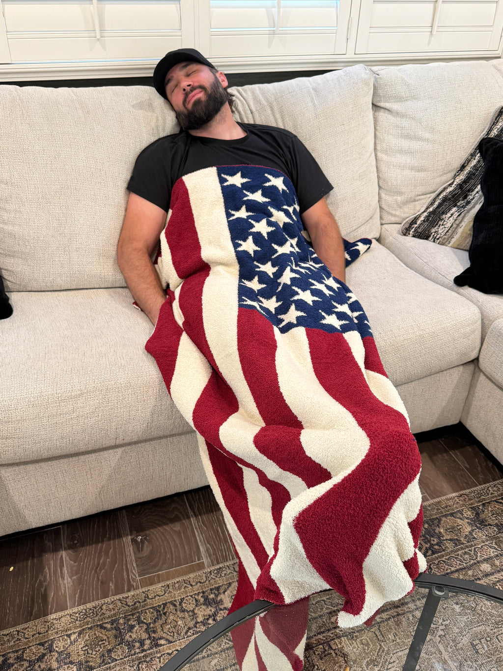 American Flag Comfy Luxe Blanket