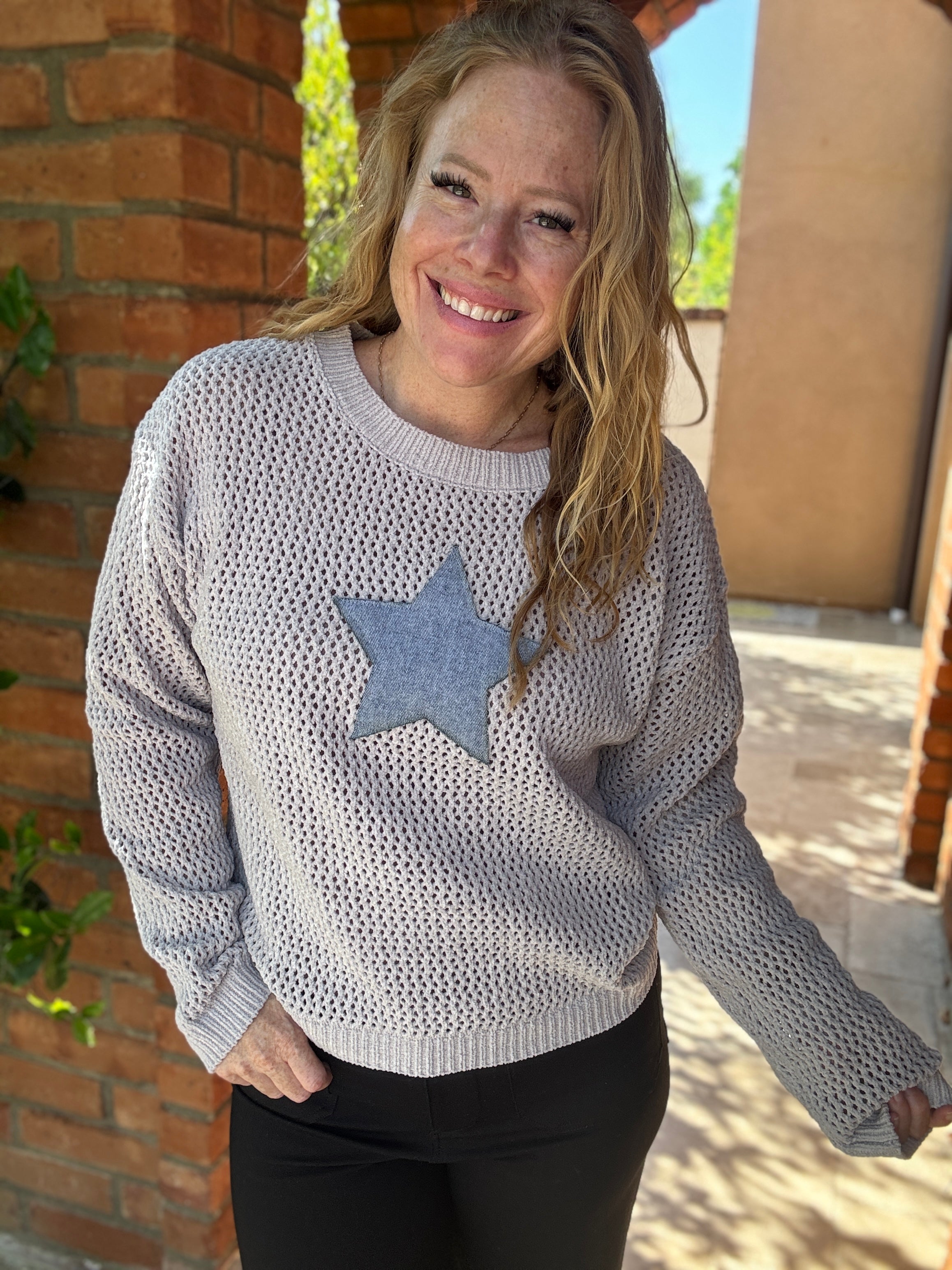 Star Design Knit Top by Sew In Love