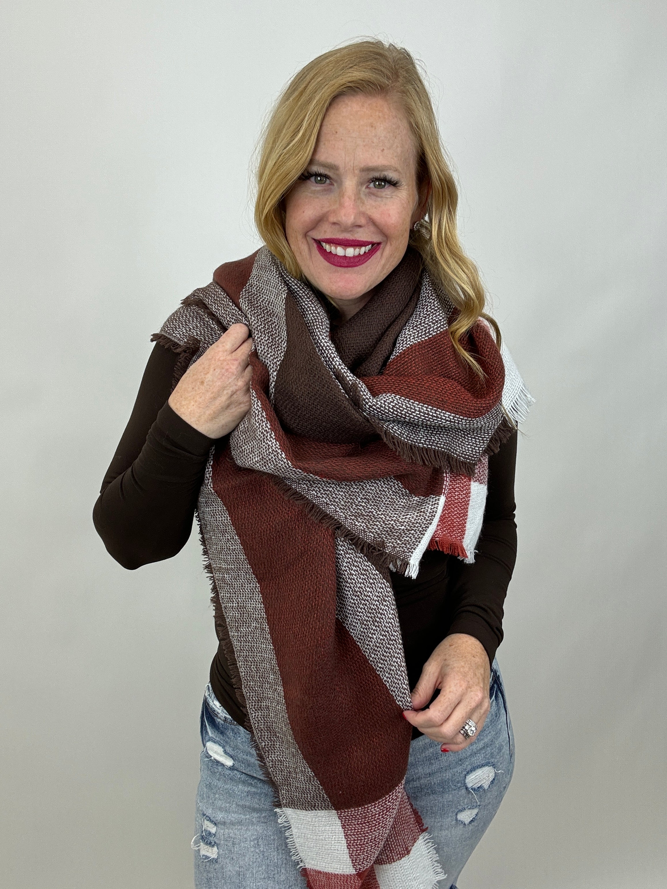 Cozy Knit Blanket Scarf