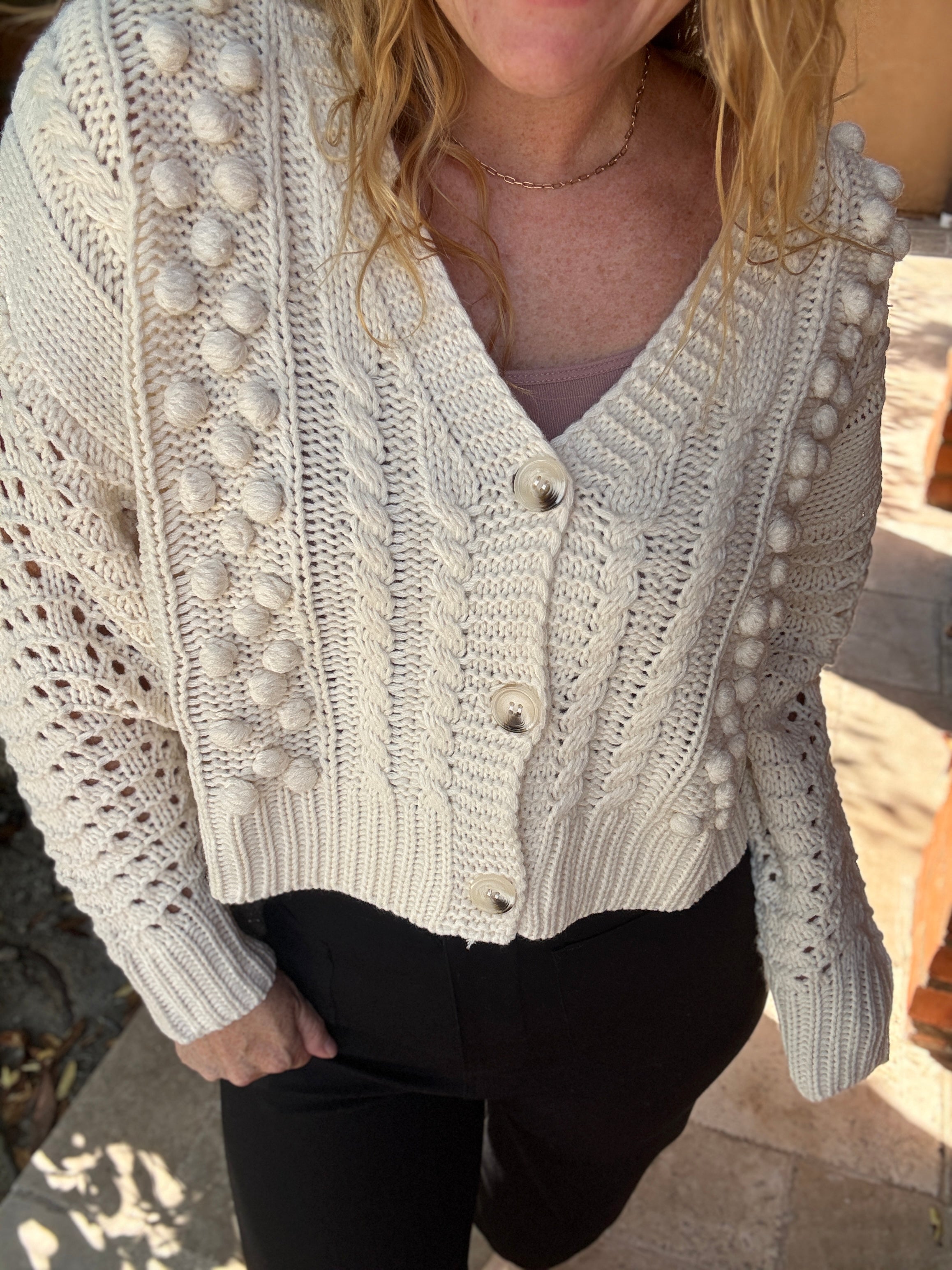 Button Down knit top by White Birch