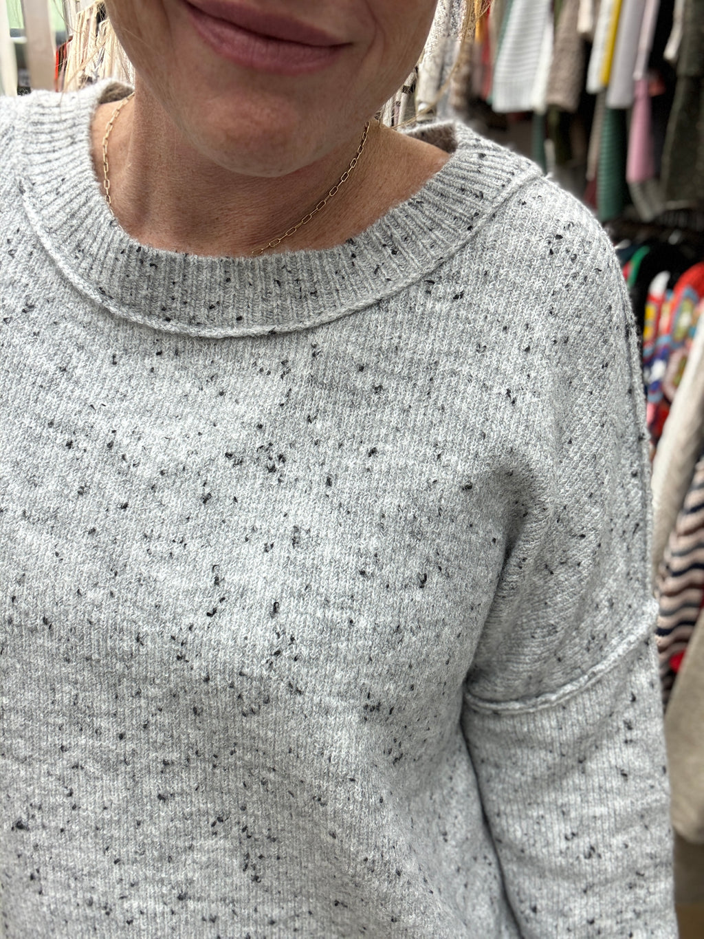 Speckled Grey Sweater