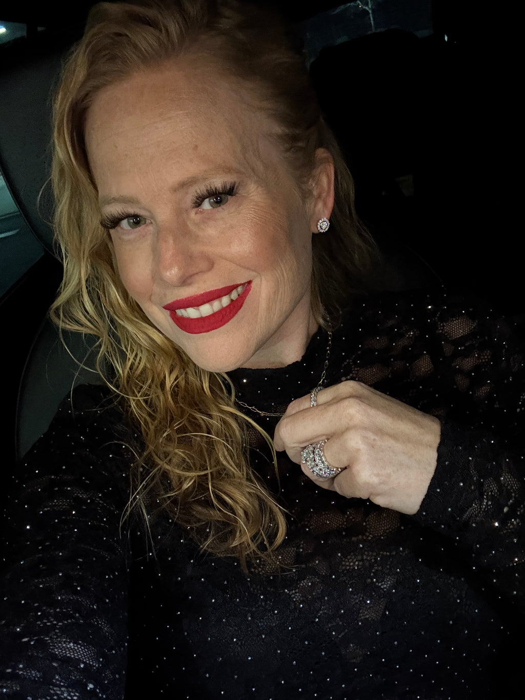 All That Jazz Sparkle Mesh Top