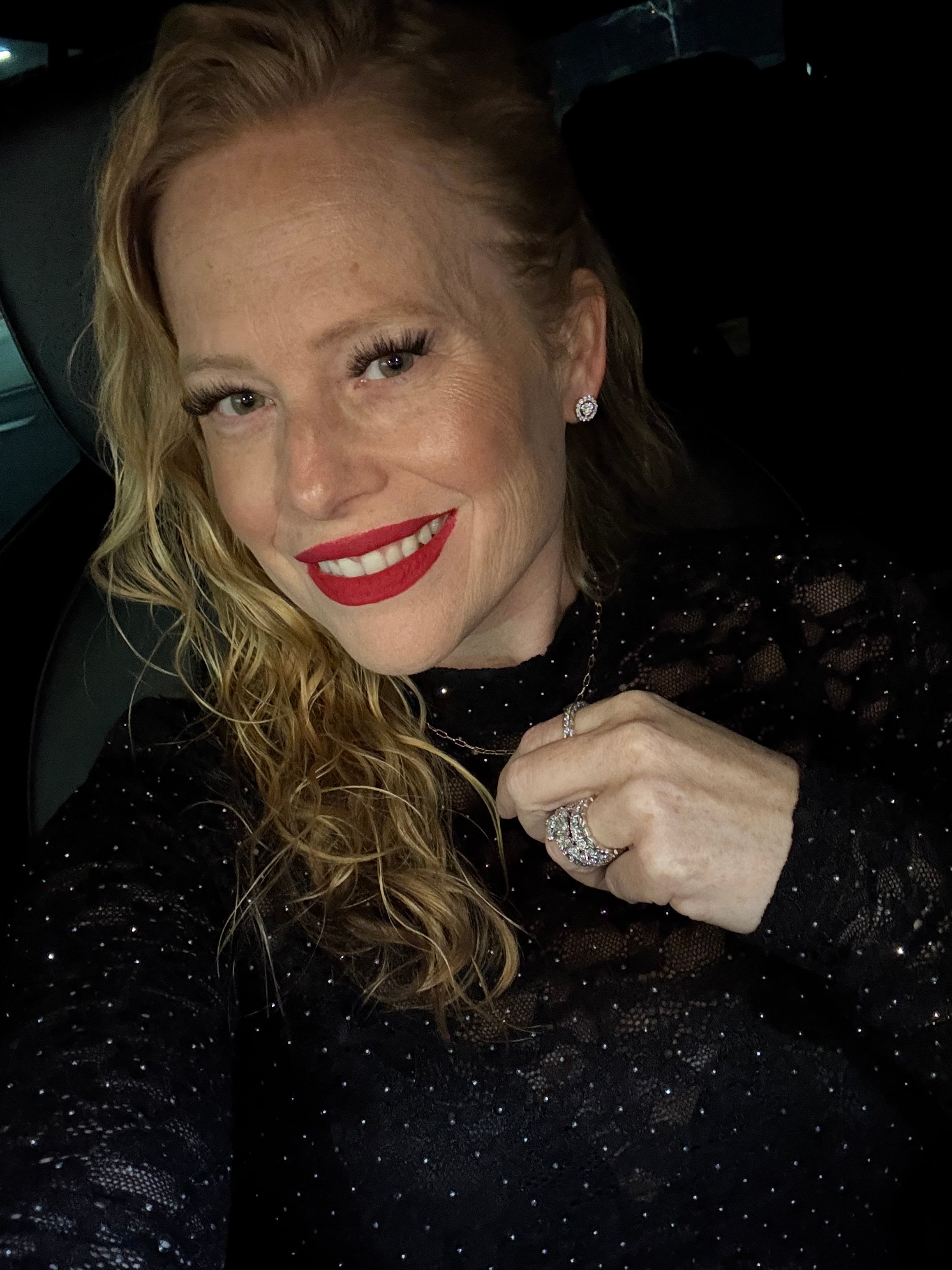 All That Jazz Sparkle Mesh Top