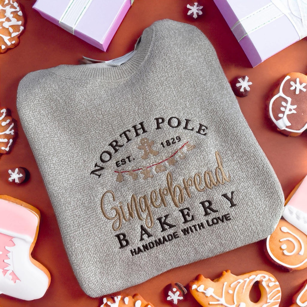 North Pole Bakery Embroidered Crewneck