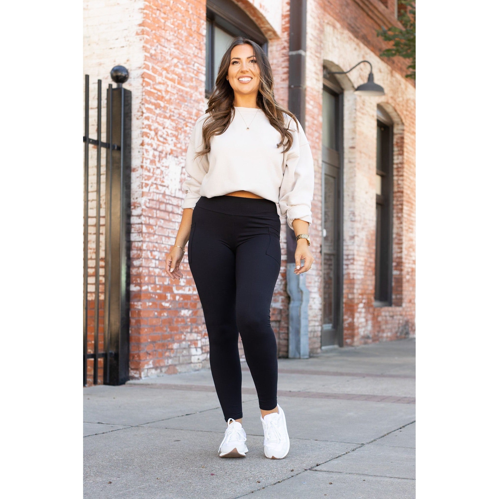 BLACK FULL-LENGTH Leggings with POCKET - Luxe Leggings by Julia Rose®