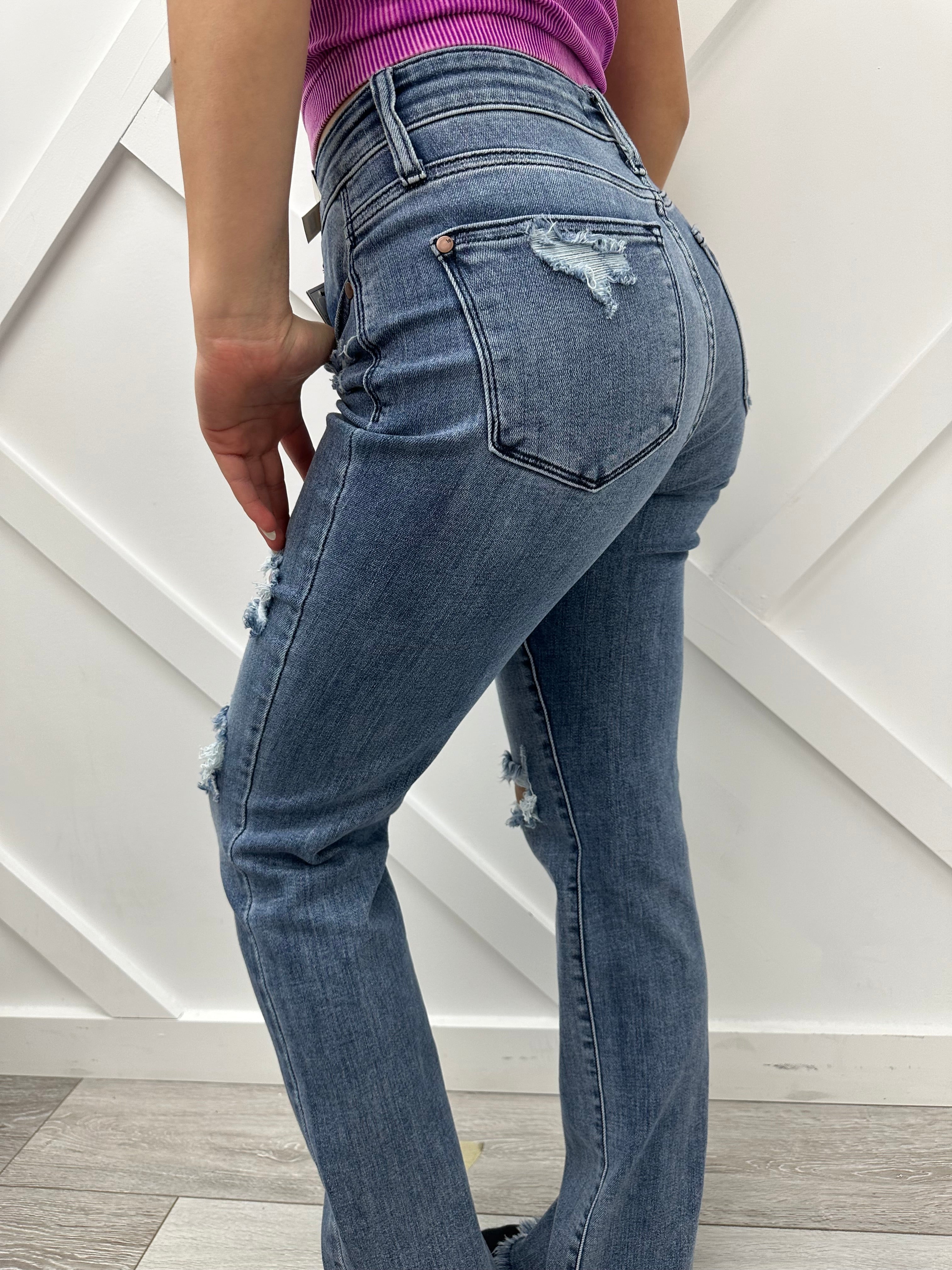 O'Hara Destroyed Straight Jeans