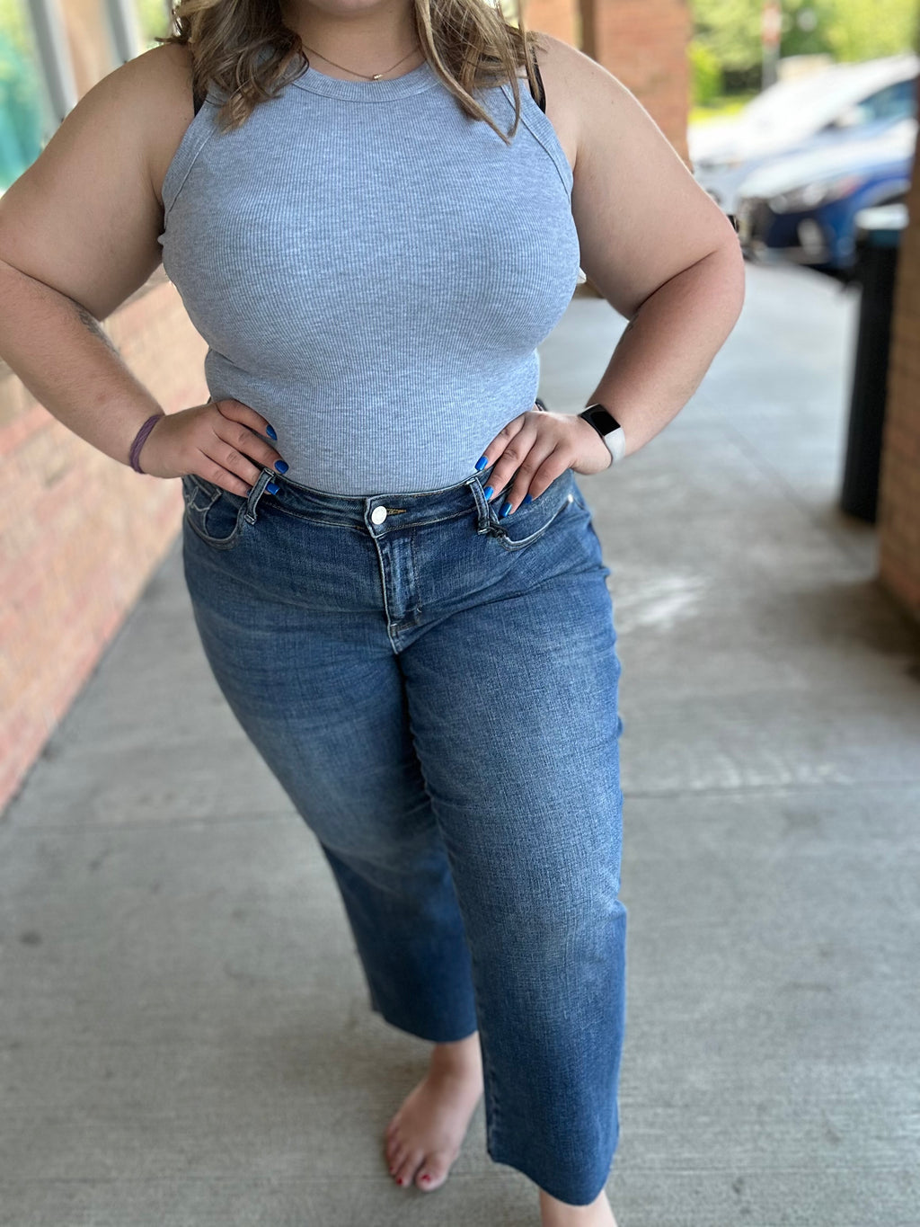 Hayes High Rise Wide Leg Crop Jeans