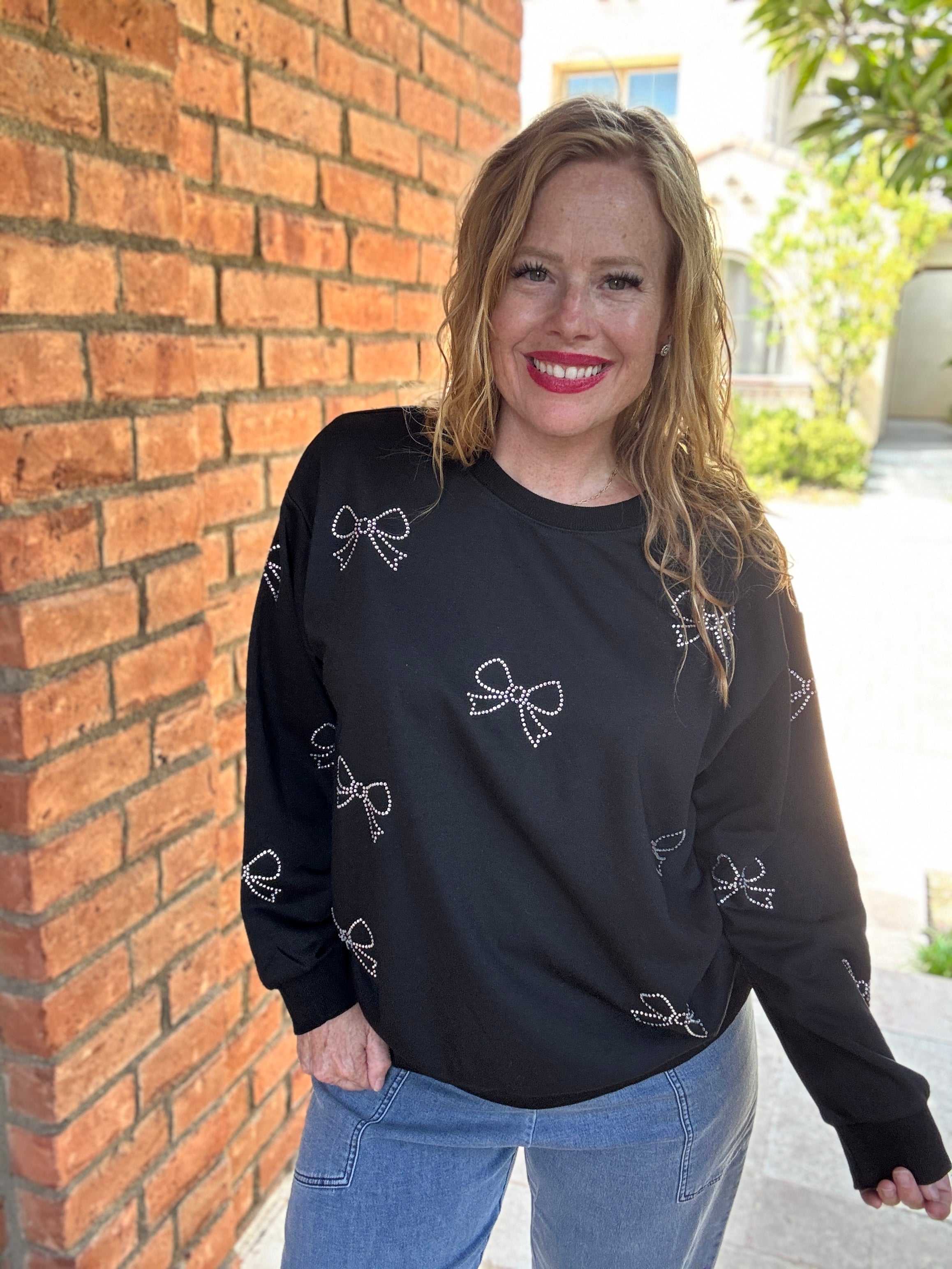 Bows Crewneck Sweater by Sew In Love