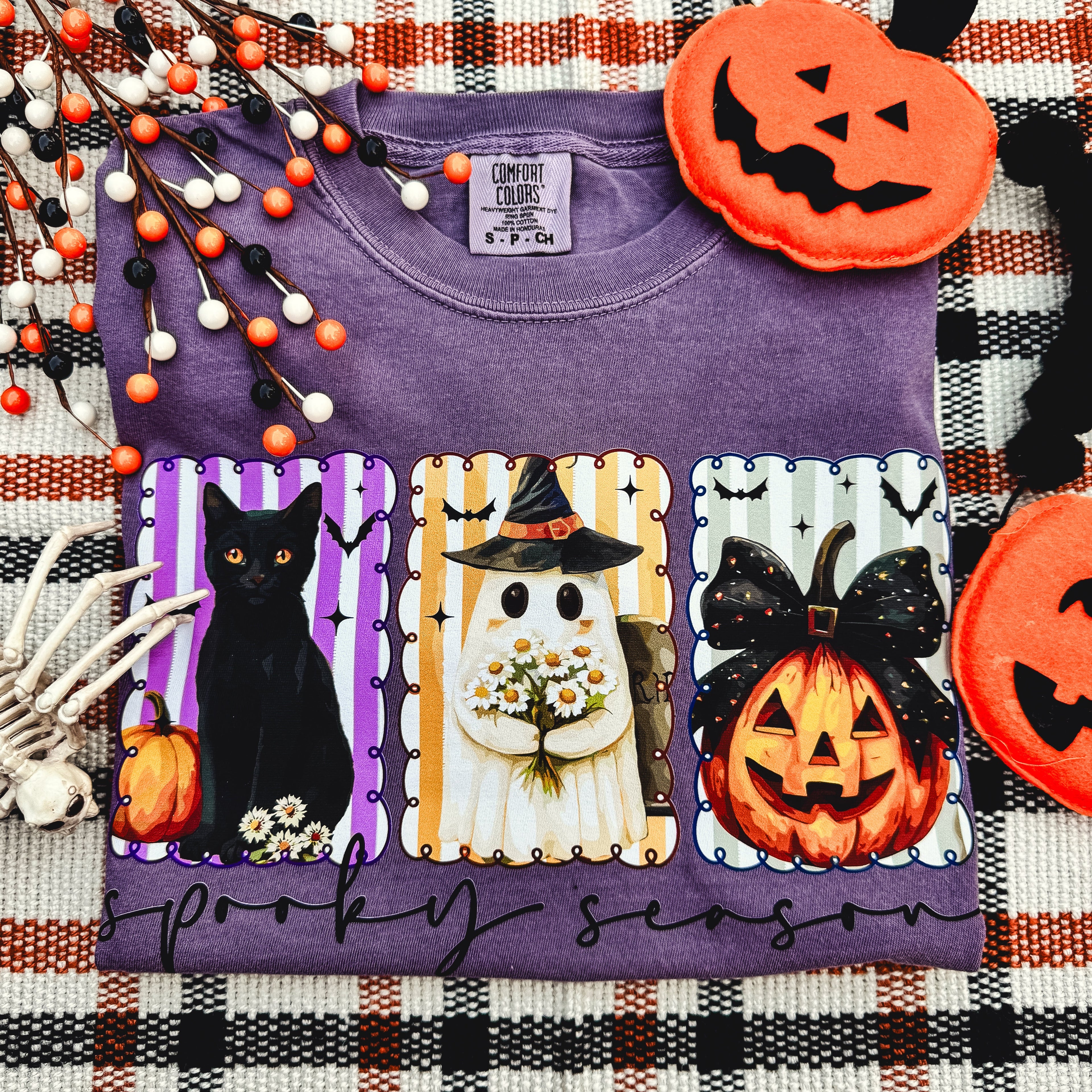 Spooky Season Stripes Soft Graphic Tee