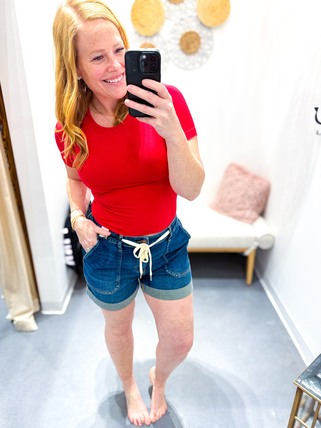 Adventure Calls Judy Blue Full Size High Rise Cuff Denim Shorts