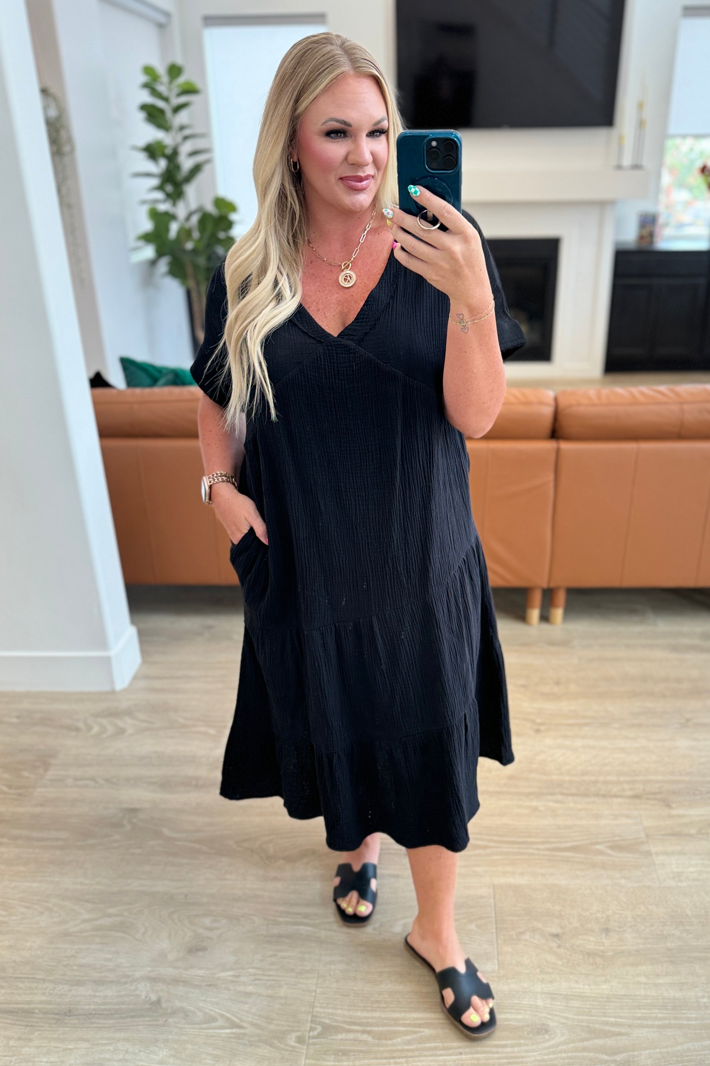 Always Learning Dolman Sleeve Dress in Black