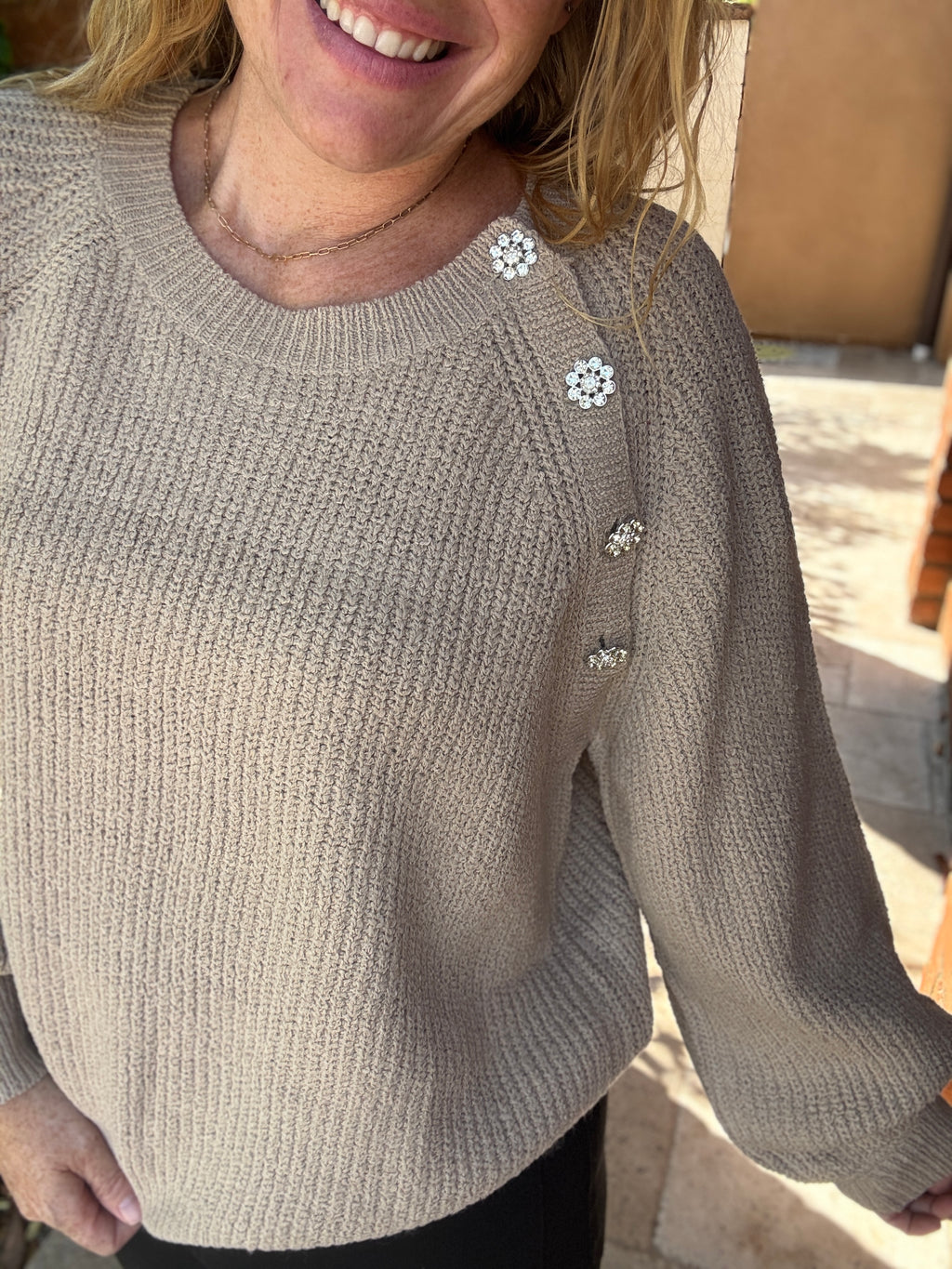 Boat Neck long sleeve solid knit sweater by White Birch