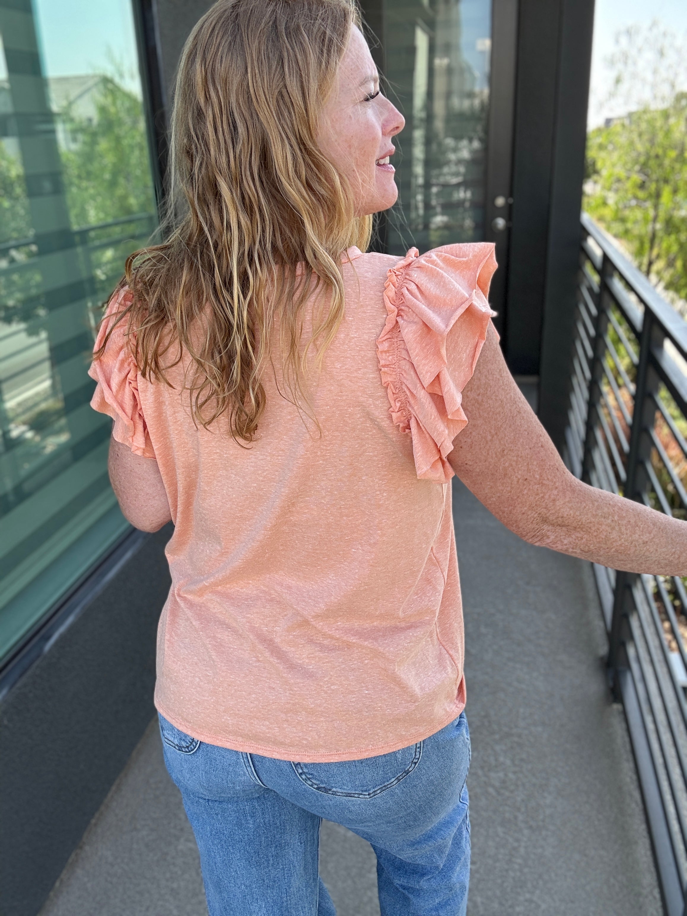 Sunkissed Double Ruffled Sleeveless Top by Sew in Love