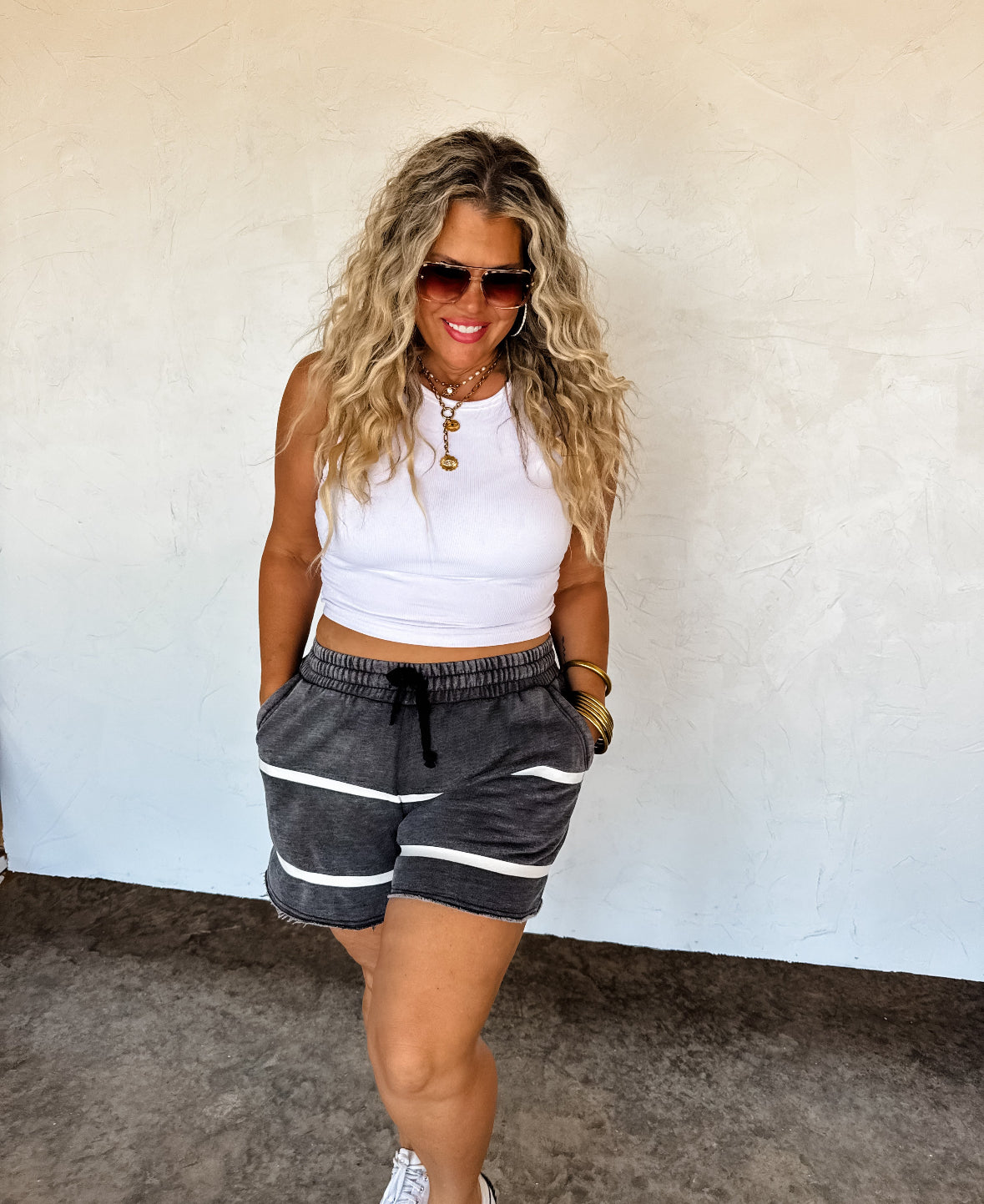 McKinley Stripe Lounge Short by Blakely
