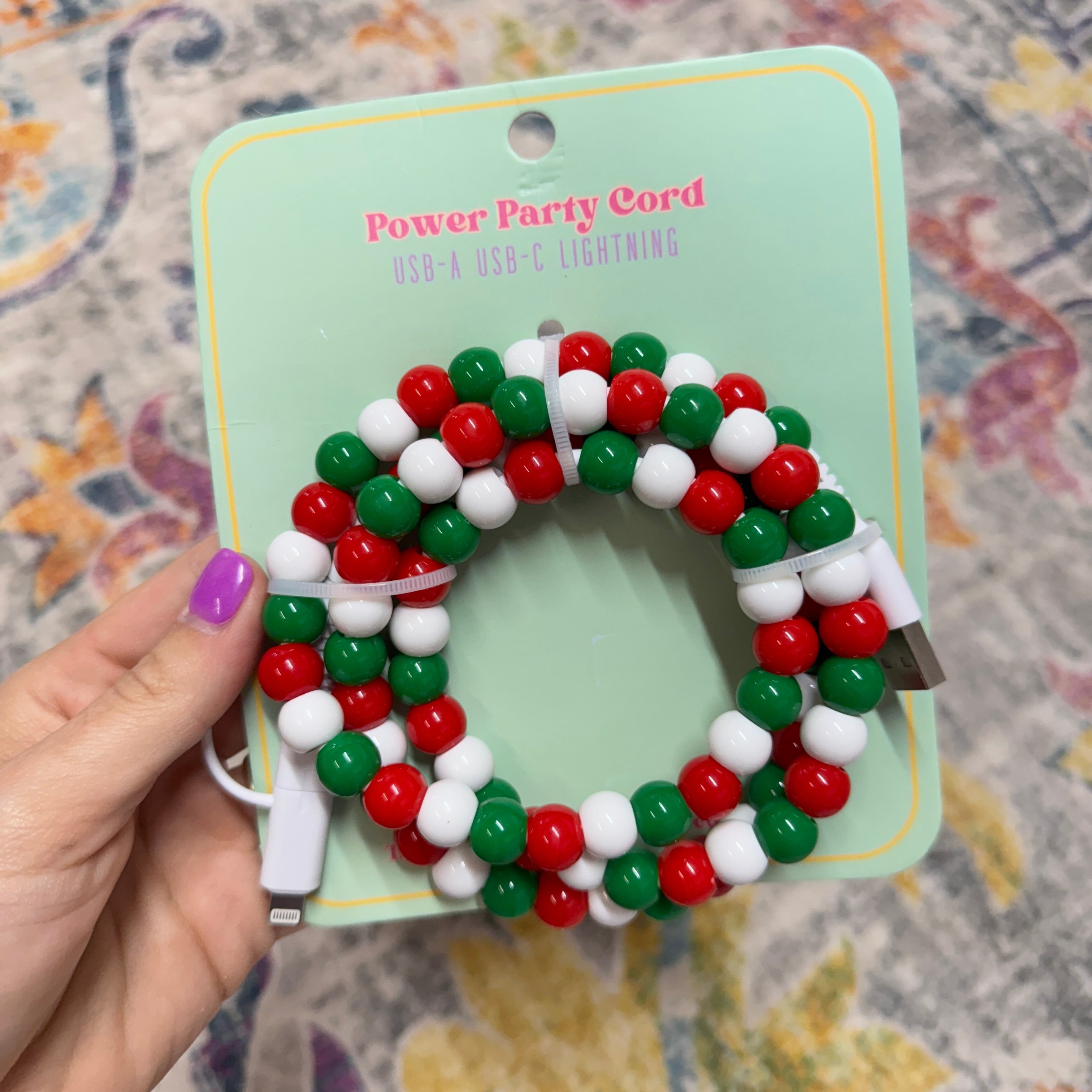 Beaded Phone Chargers USB/USB-C/Lightning