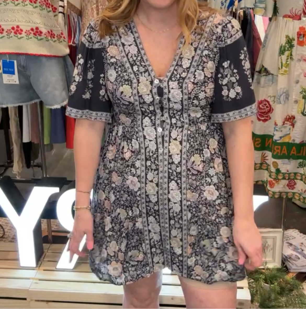 Navy Floral Dress by Very J