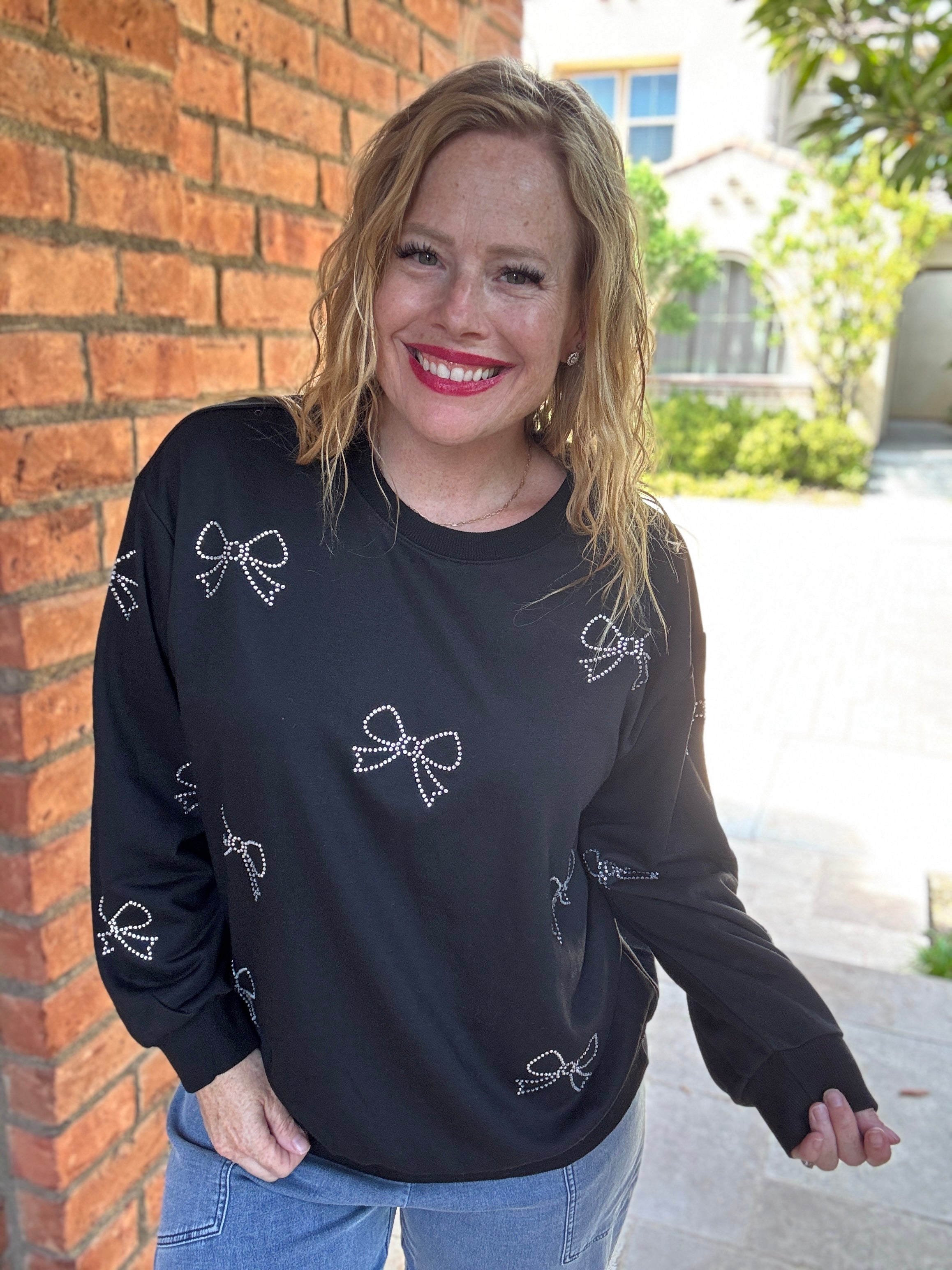 Bows Crewneck Sweater by Sew In Love