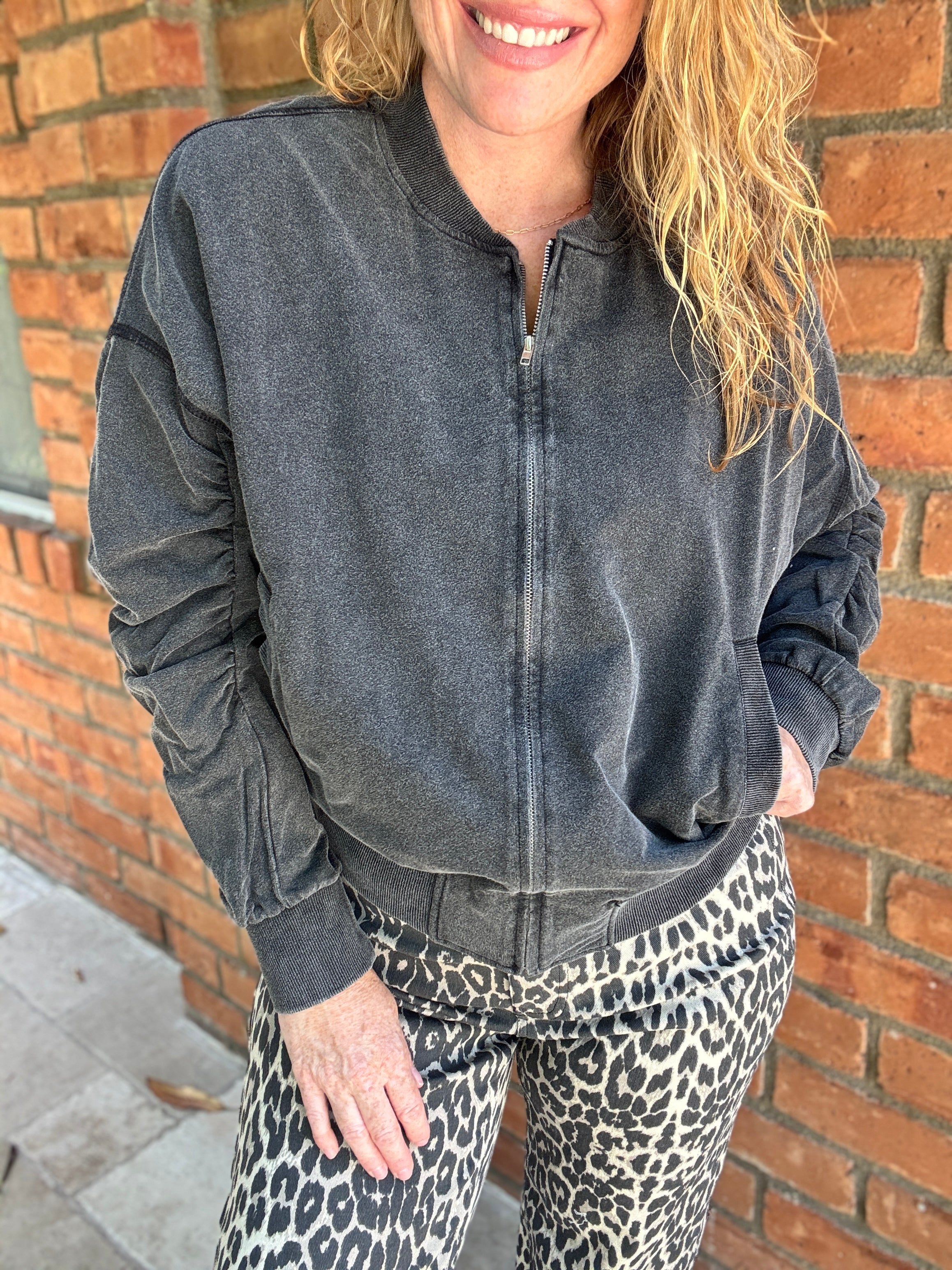 Guarded Bomber Jacket by White Birch