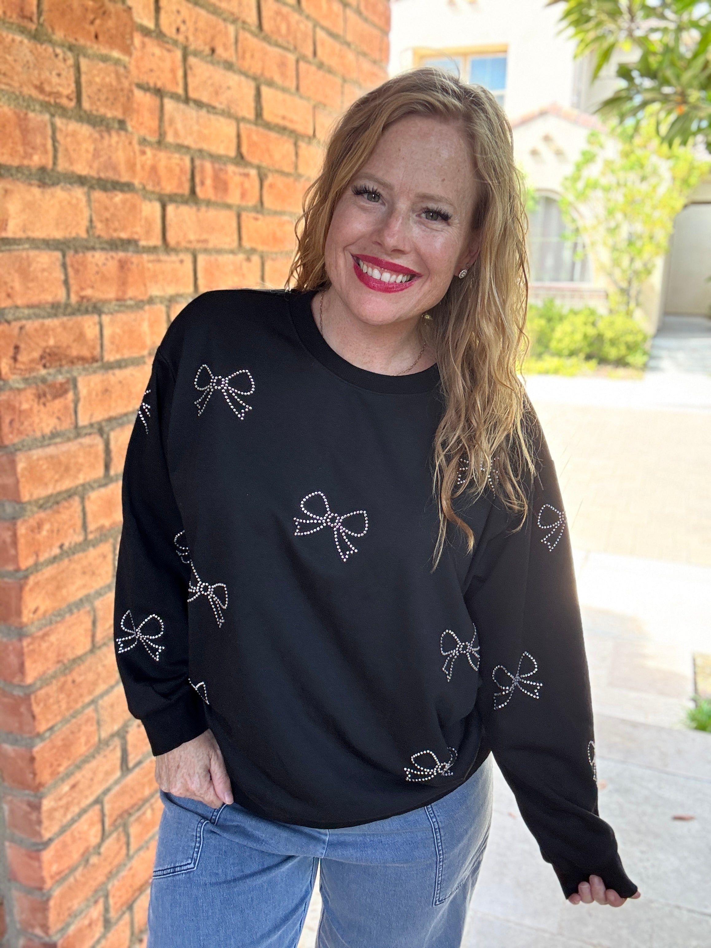 Bows Crewneck Sweater by Sew In Love
