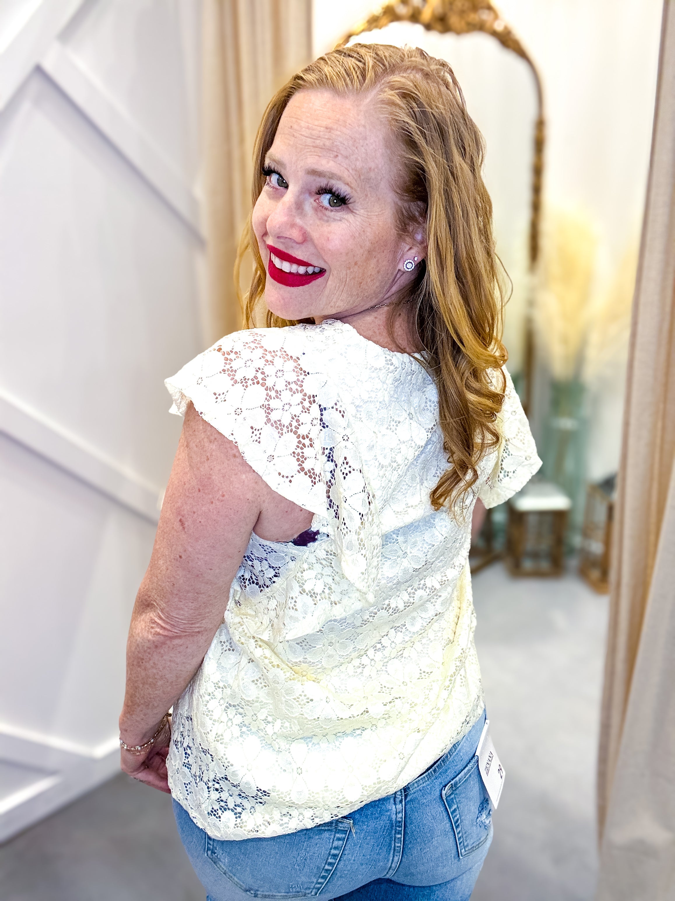 Live a Little Lace Blouse - *Live Box*