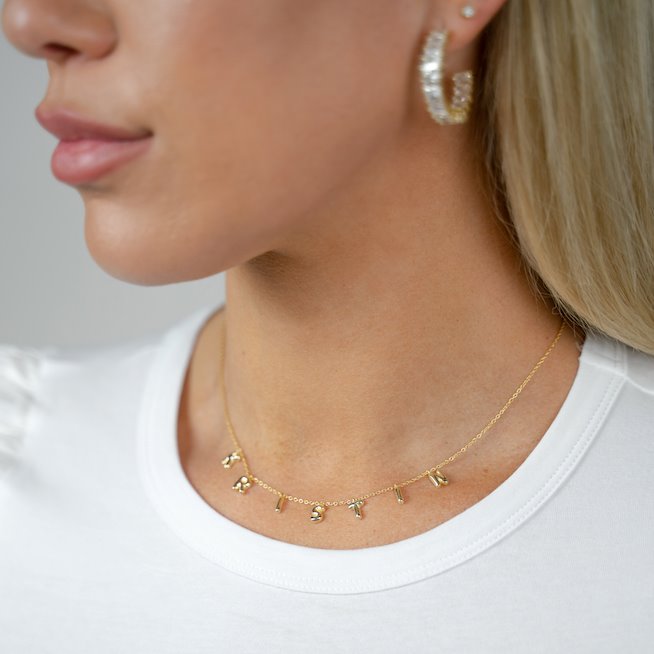 Water Resistant It’s All in a Name® Mini Bubble Letters Necklace