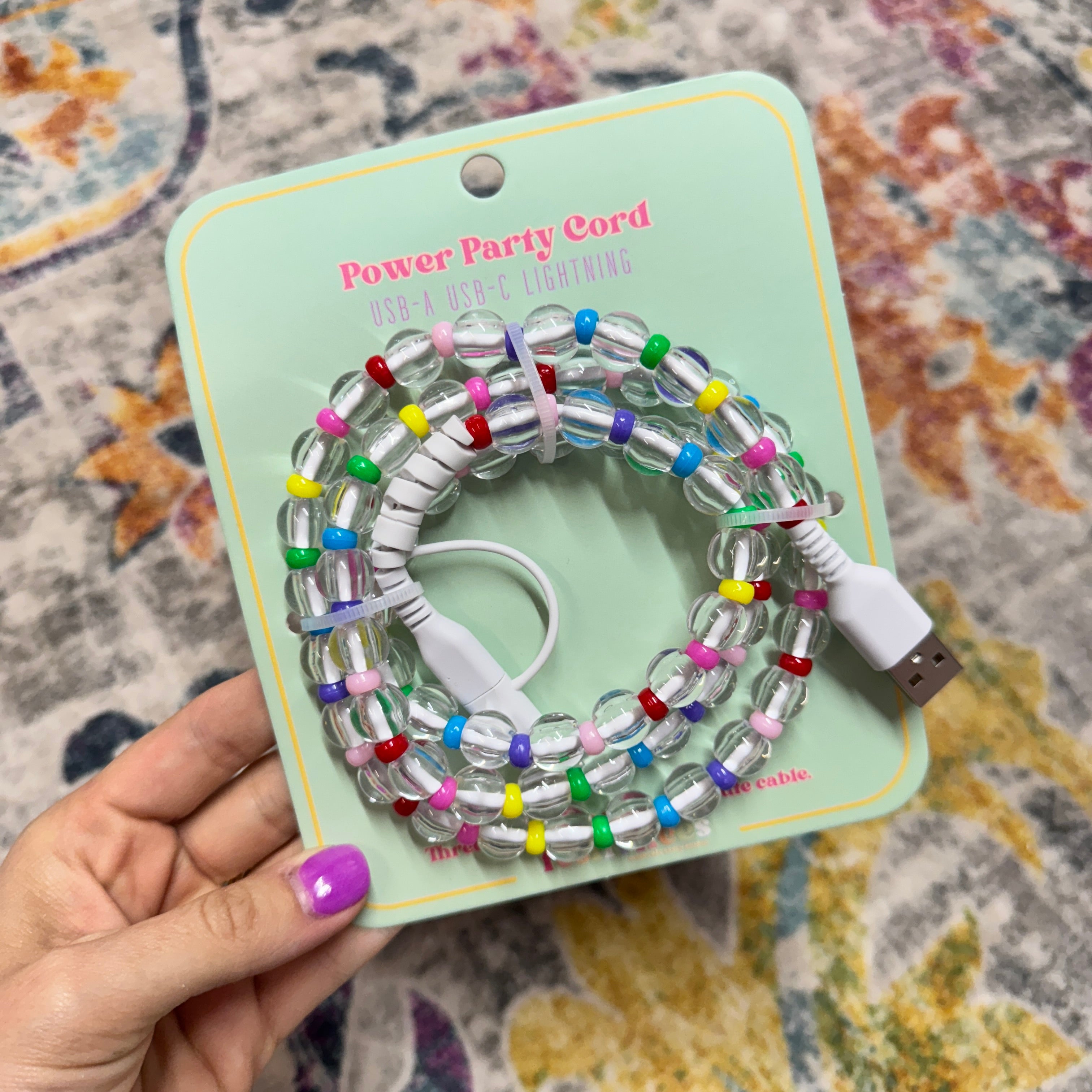 Beaded Phone Chargers USB/USB-C/Lightning